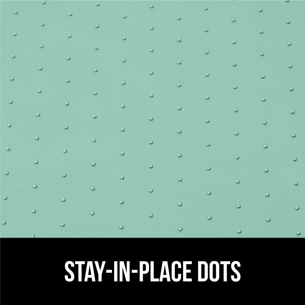 GORILLA GRIP Waterproof Silicone Under Sink Mat with Raised Lip for Kitchen and Bathroom, 34 x 22 in, Cabinet Shelf Liner Stay in Place Mats Dishwasher Safe Drawer Liner, Organizer Tray, Mint