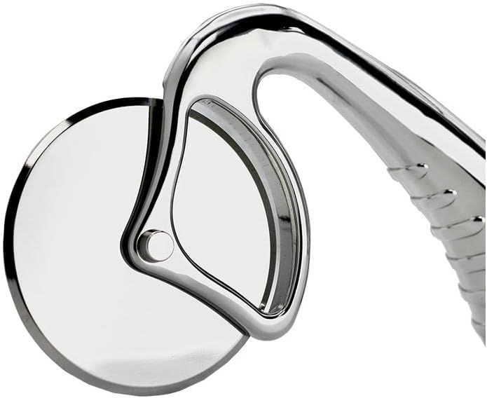 Pizza Cutter Wheel by Midnight Slice - Stainless Steel Food Slicer for Pizzas and more with Ergonomic Handle and Sharp Cutting Surface for Clean Cuts
