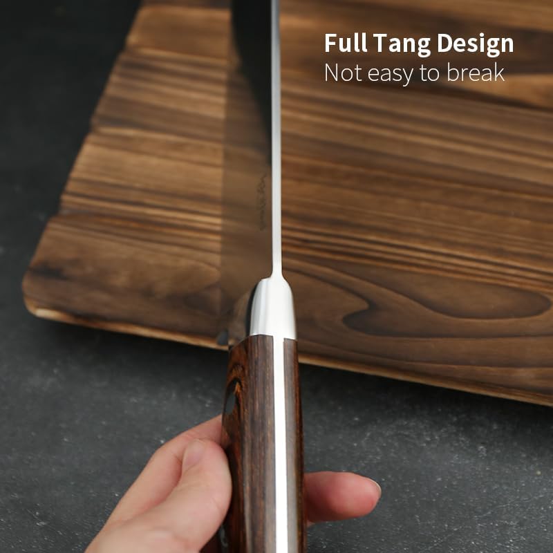 Professional 8 Inch Chef Knife, 1.4116 German High Carbon Steel Kitchen Chef Knife, Chefs Knife With Pakkawood Handle, Dual Blade Sharp Kitchen Knife With Gift Box