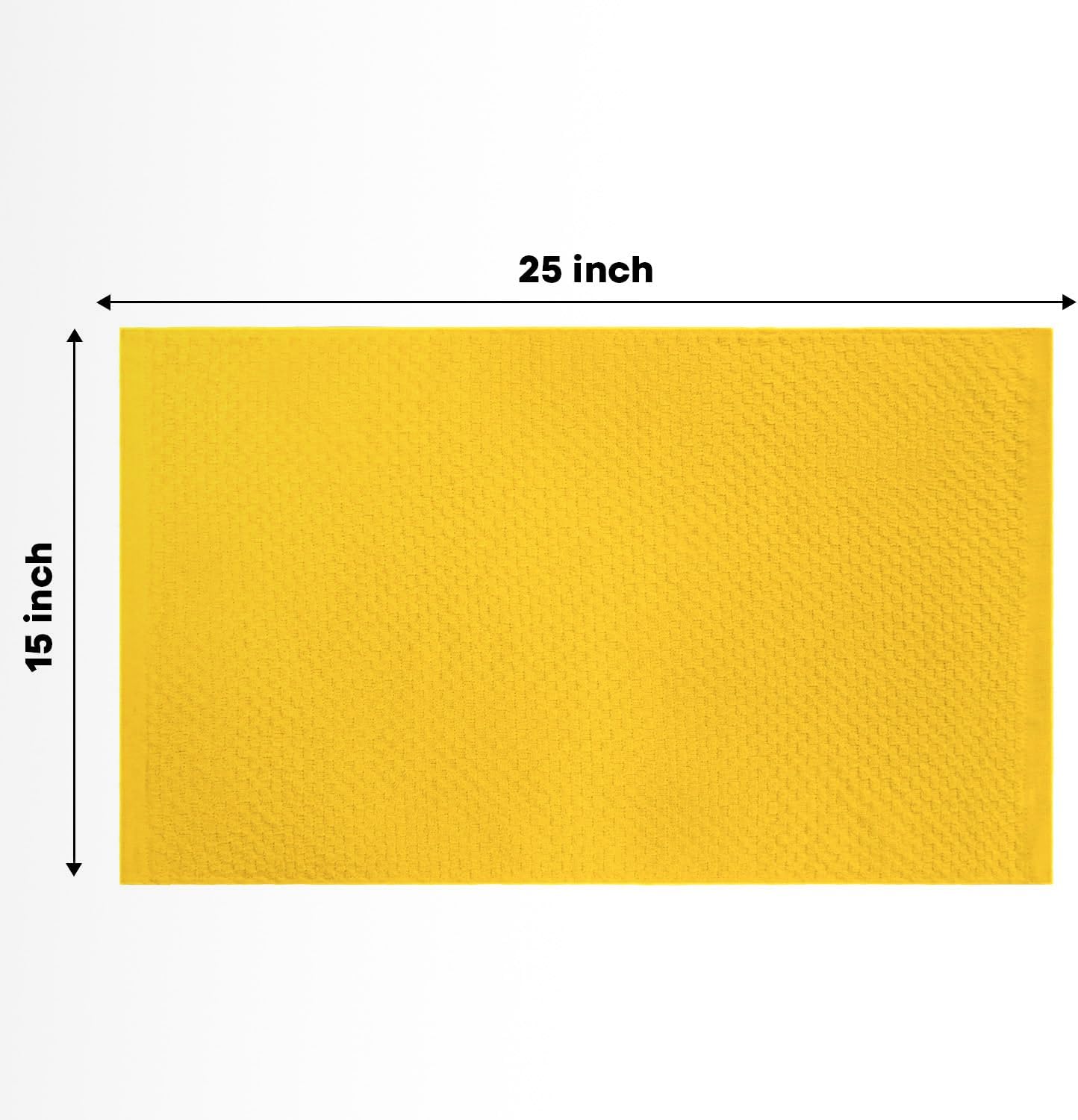 Artoid Mode Ring Spun Cotton Yellow Kitchen Dish Towels, 15x25 Inch Ultra Soft Absorbent Quick Drying Household Cleaning Tea Towels Bar Towels Set of 6