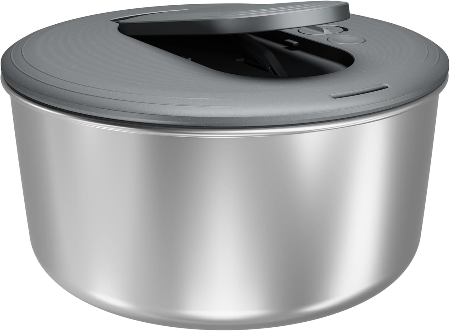 Zyliss Swift Dry Stainless Steel Salad Spinner - Fruit Cleaner & Lettuce Spinner with Push Pump - Non-Slip Bowl - Dishwasher Safe - Large