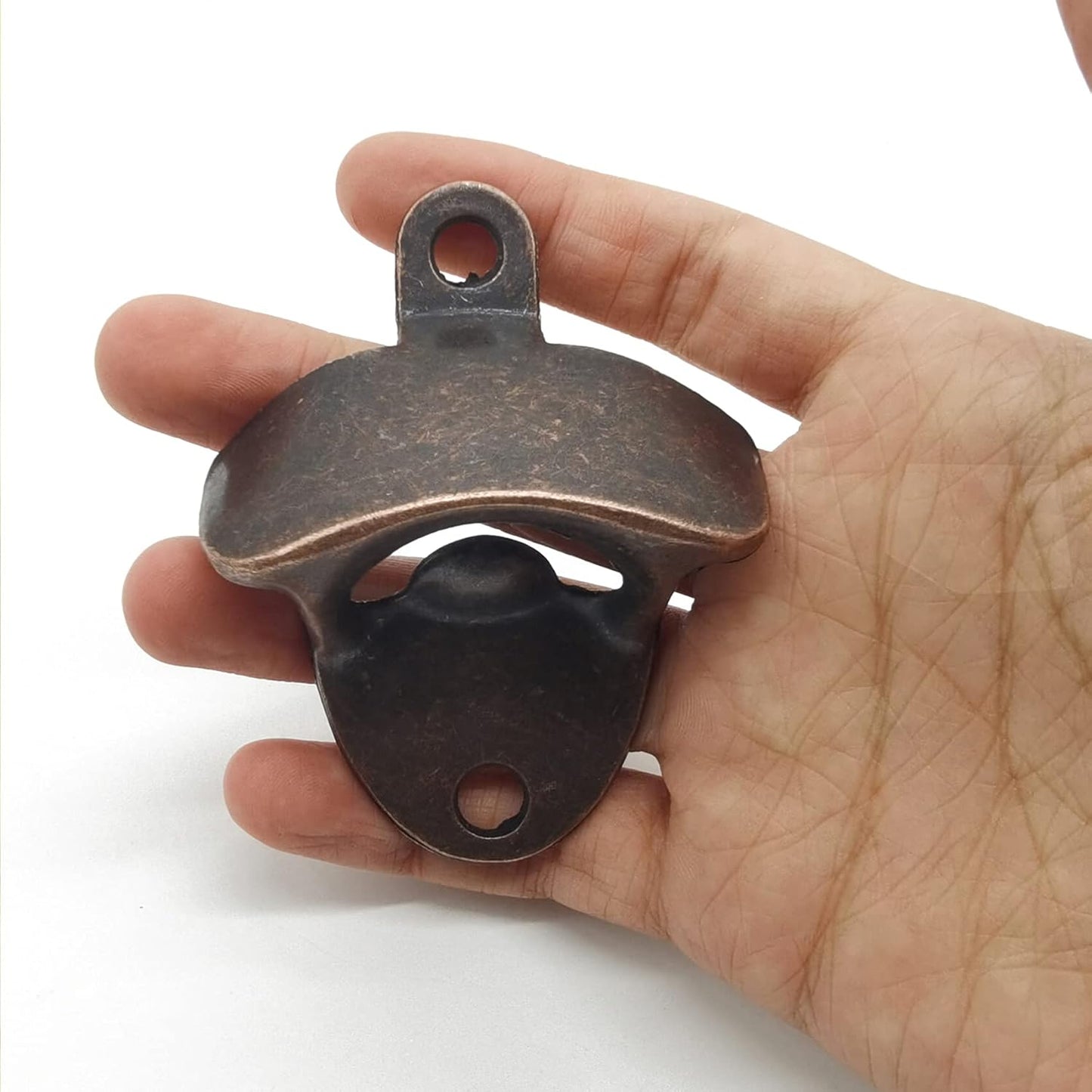 TIHOOD 12PCS Wall Mounted Bottle Opener Vintage Beer Bottle Opener Suitable for Bars KTV Hotels Homes(Red Bronze)