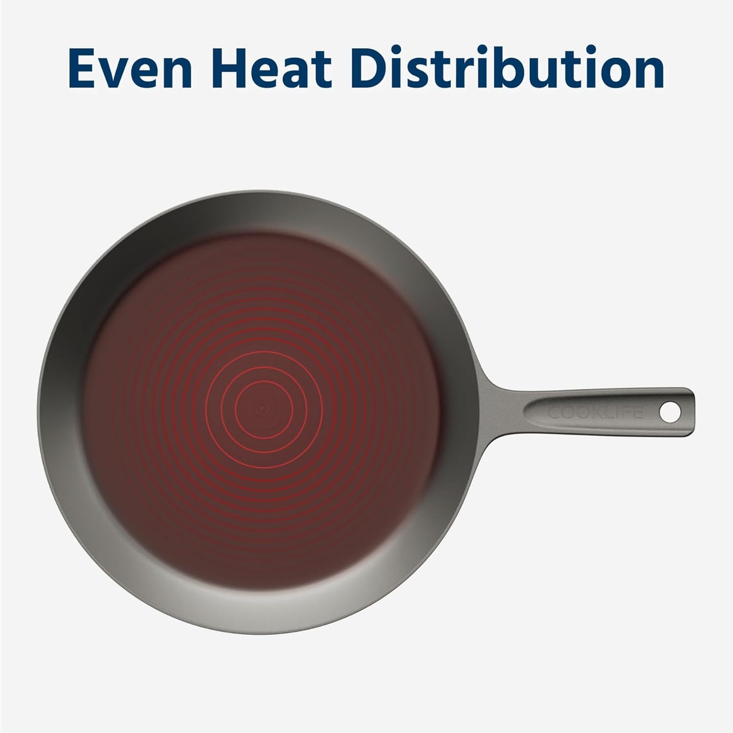 COOKLIFE 10 Inch Lightweight Pre-Seasoned Cast Iron Skillets with Stainless Steel Lid and Handle Cover - Smooth Polished Surface, Easy to Clean Cast Iron Pan Use in the Oven, on the Stove or Grill