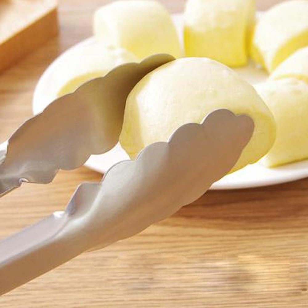 ALLWIN-HOUSEWARE W 304 Stainless Steel Kitchen Cooking Tongs, 9" and 12" Set of 2 Sturdy Grilling Barbeque Brushed Locking Food Tongs with Ergonomic Grip, Blue