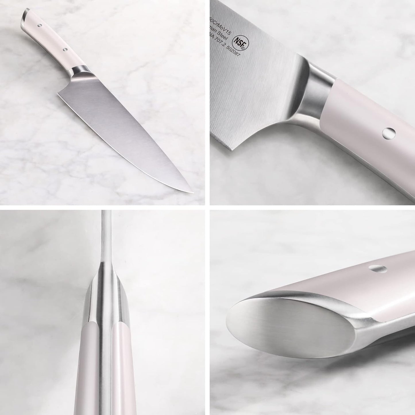 Cangshan HELENA Series German Steel Forged Knife Block Set (10-Piece, White)