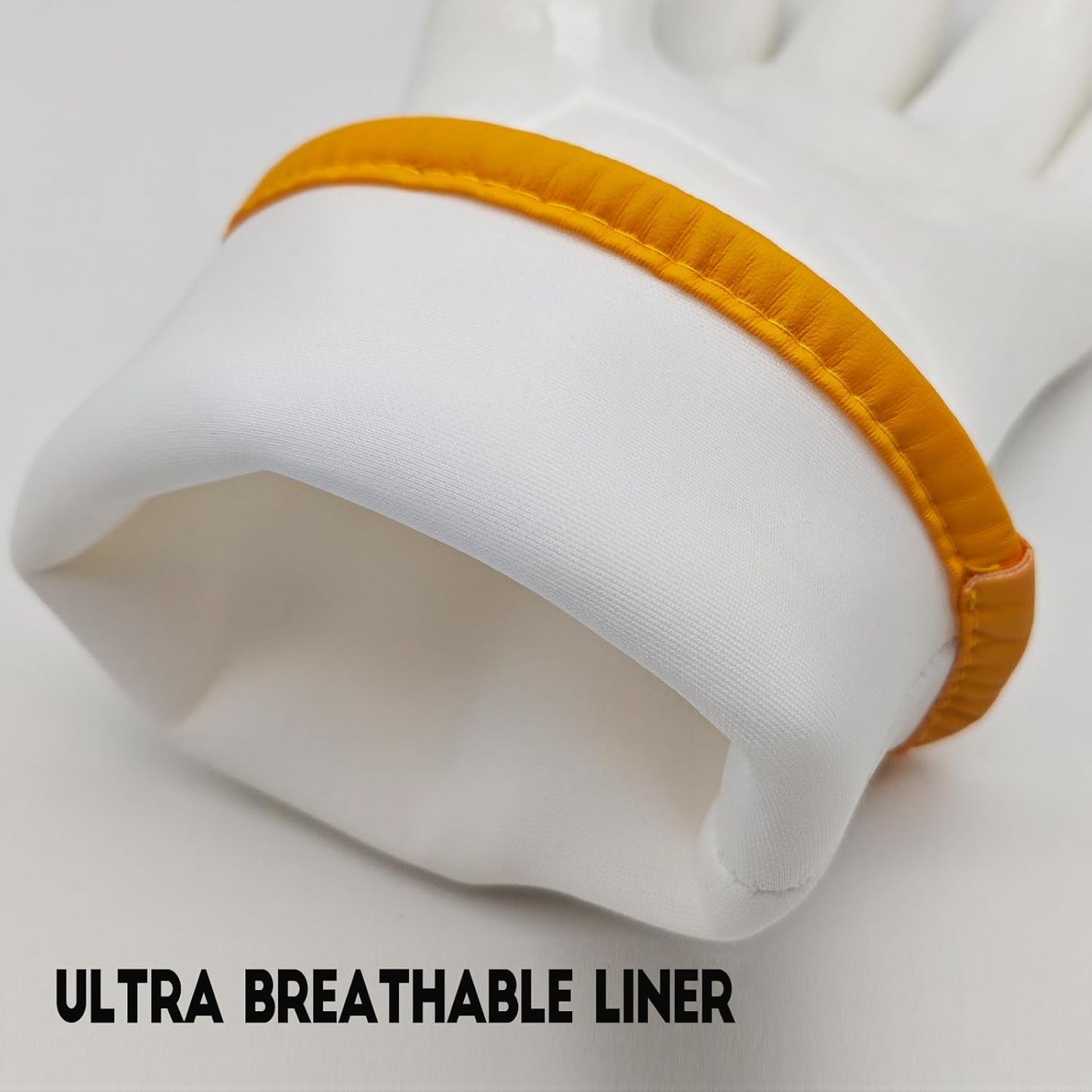 DEYAN Silicone BBQ & Oven Gloves - Food Grade, Heat Resistant Waterproof & Oil Proof Gloves for Grilling, Baking, Frying, Cooking - Long Sleeve & Non-Slip Grip, 1 Pair (White, 7/S)