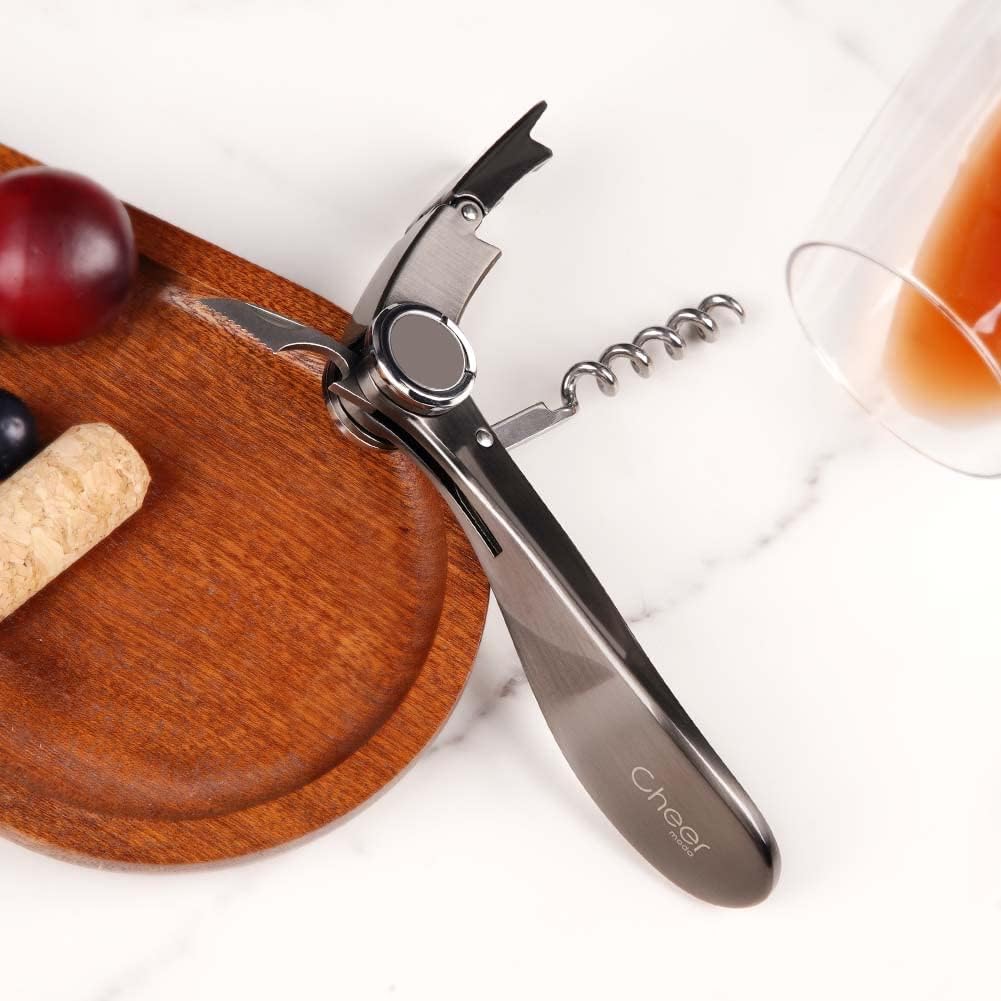 Professional Corkscrew Wine Bottle Opener with Beer Opener, Sommeliers Corkscrews, High-Level Bartender Wine Opener, Great Handling Screw Puller
