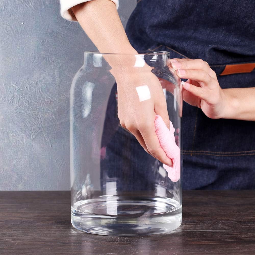 SAIOOL Egg Jar,kitchen canister, 1 Gallon Large Glass Food Storage Jars with Airtight Lid, Clear