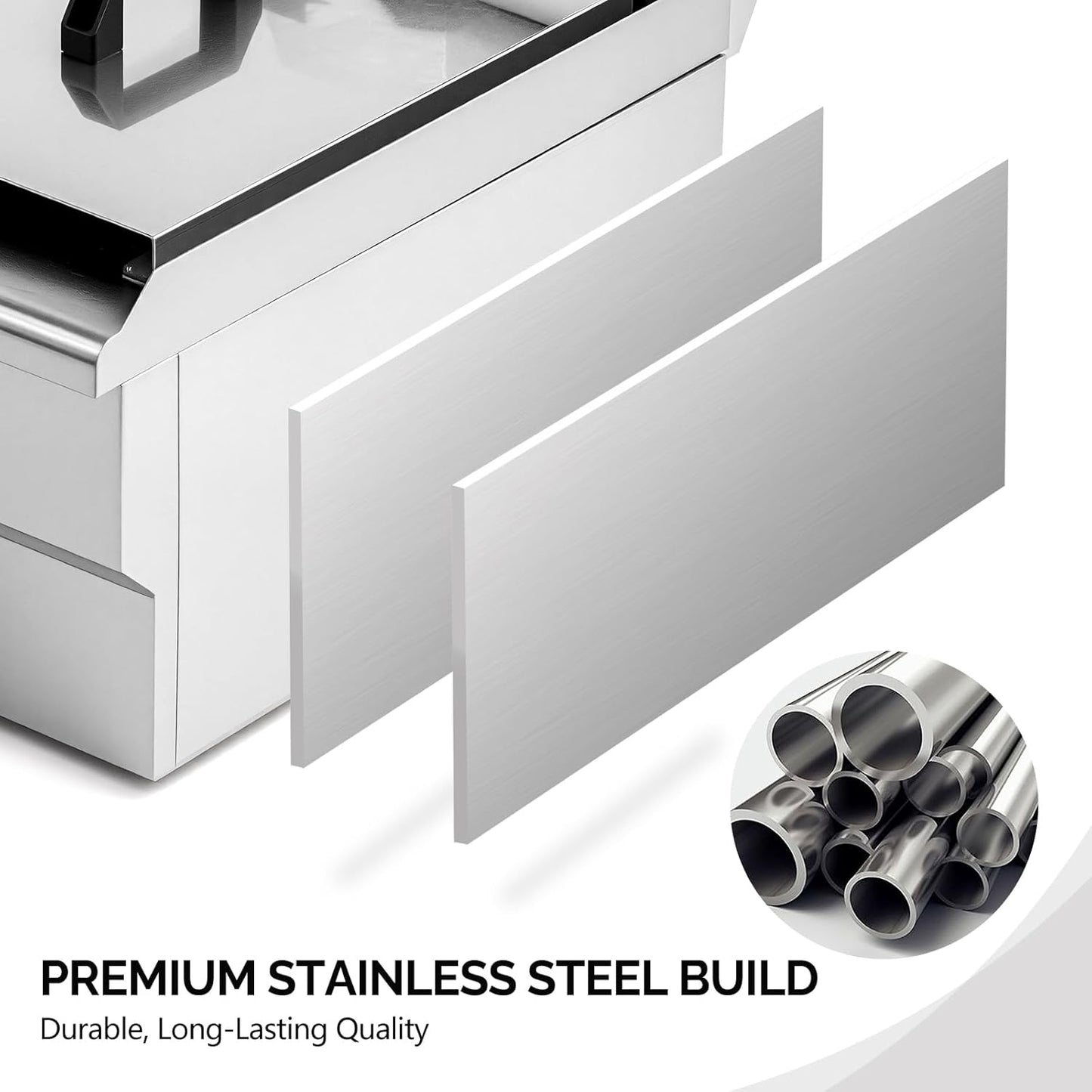 ROVSUN 12.5QT/11.8L Electric Deep Fryer w/Frying Basket, Timer, Drain, & Lid, Commercial Countertop Single Tank Frying Machine, Adjustable Temperature, for French Fries Donuts Onion Rings, 1700W 110V