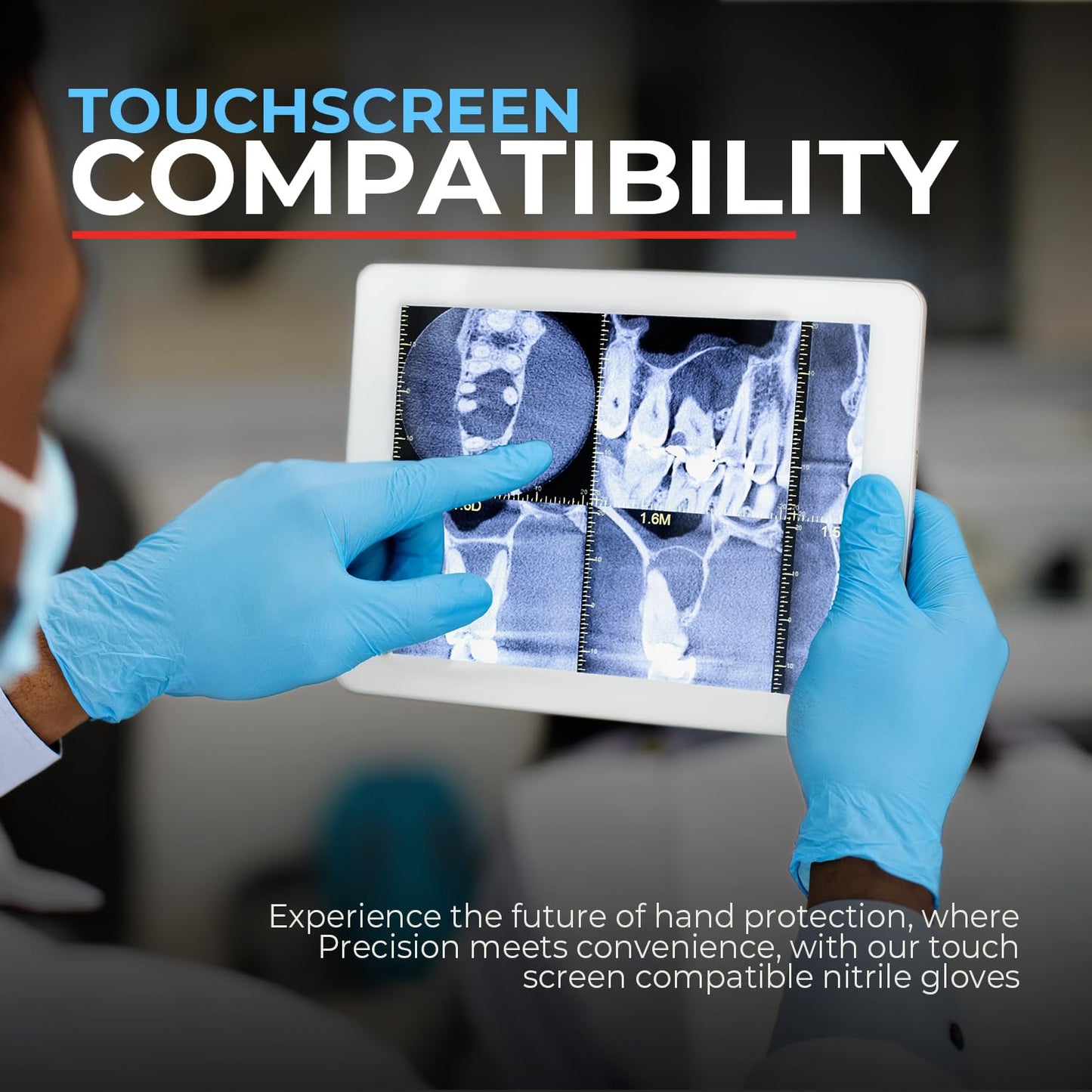 Heavy Duty 6 Mil Blue Nitrile Gloves Disposable Latex & Powder Free -Extra Stretchy Fentanyl Safe |Medical,First Aid Kit,EMT|Food Safe Rubber Gloves for Cooking & Cleaning|Bulk Pack (1000)