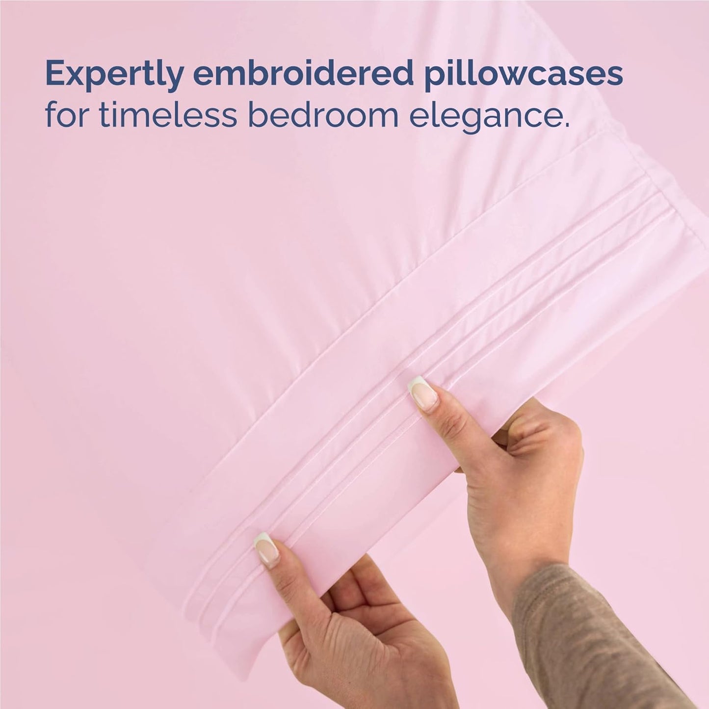 Twin XL Size 3 Piece Sheet Set - Comfy Breathable & Cooling Bed Sheets Set - Hotel Luxury Bedding for Women, Men, Kids, Teens, Boys & Girls - Deep Pockets, Soft, Wrinkle Free - Oeko-Tex - Light Pink