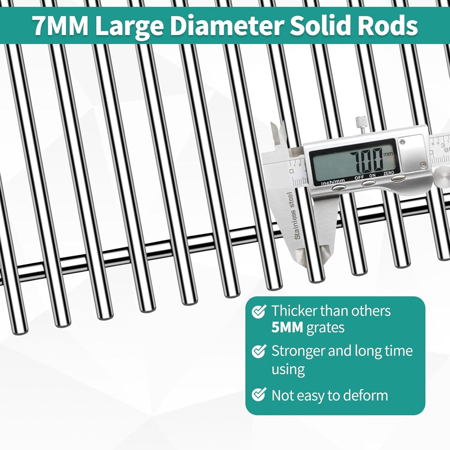 18 7/8" Stainless Steel Genesis 2 Grill Grates for Weber Genesis ii E-310 E-315 E-325 E-330 E-340 S-335 S-340 GS4 Genesis ii Grill Parts for Weber 66095 Genesis ii 300 LX 300 Series Grills