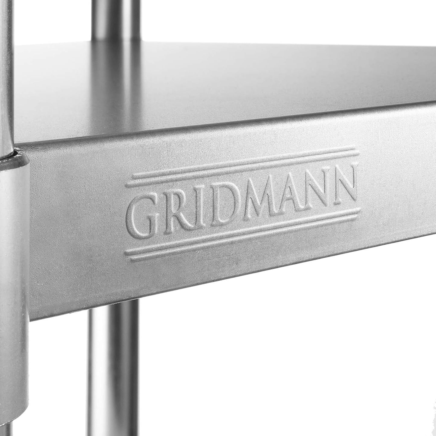 GRIDMANN Stainless Steel Kitchen Prep Table 72 x 24 Inches with Backsplash & Under Shelf, NSF Commercial Work Table for Restaurant and Home