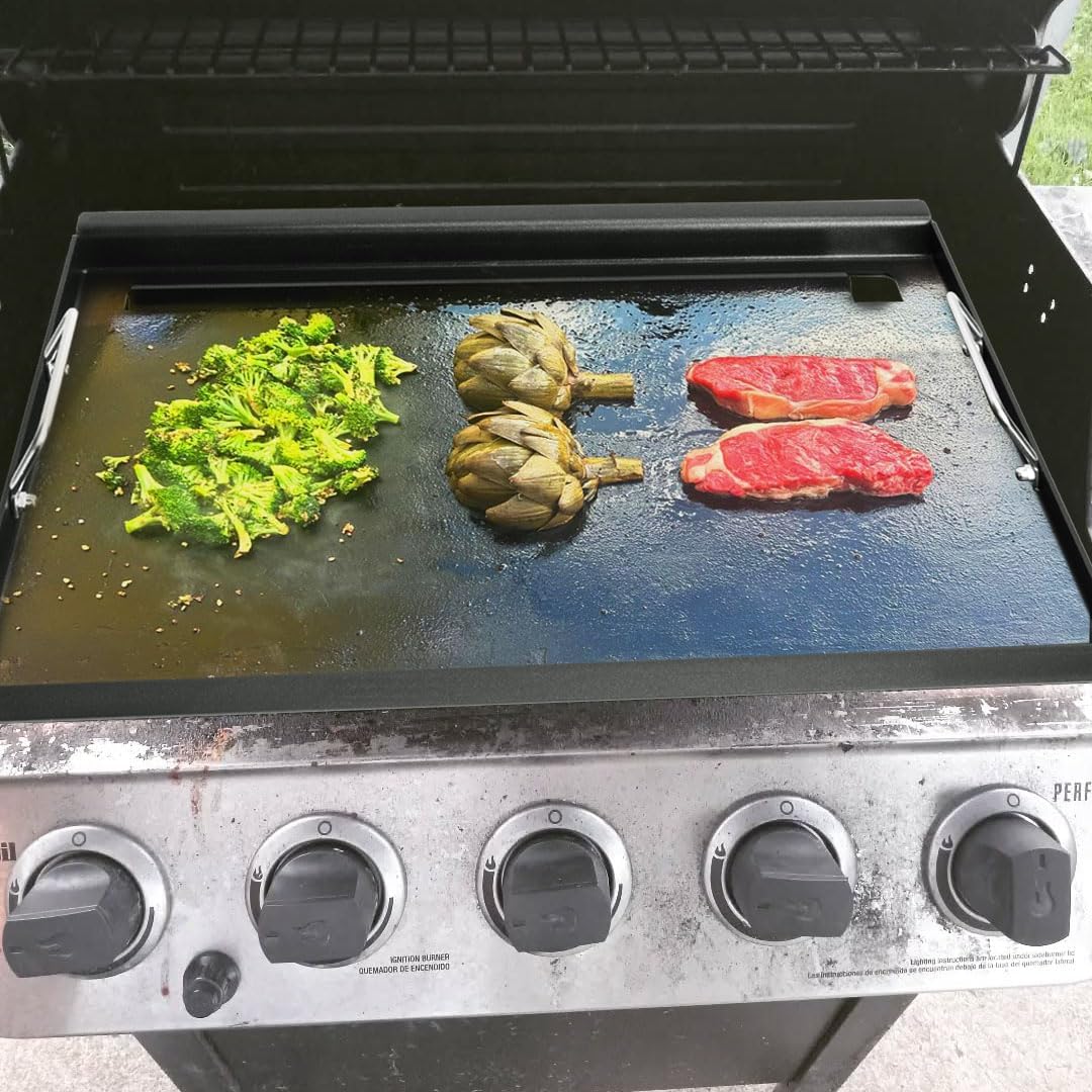 Full Size Griddle Inserts for Char-Broil Performance 5 Burner Series, Flat Top Griddle for Charbroil 463275517 463275717 463372017 463243518 463243519 Grill, Replace for G470-0002-W1 G470-0003-W1