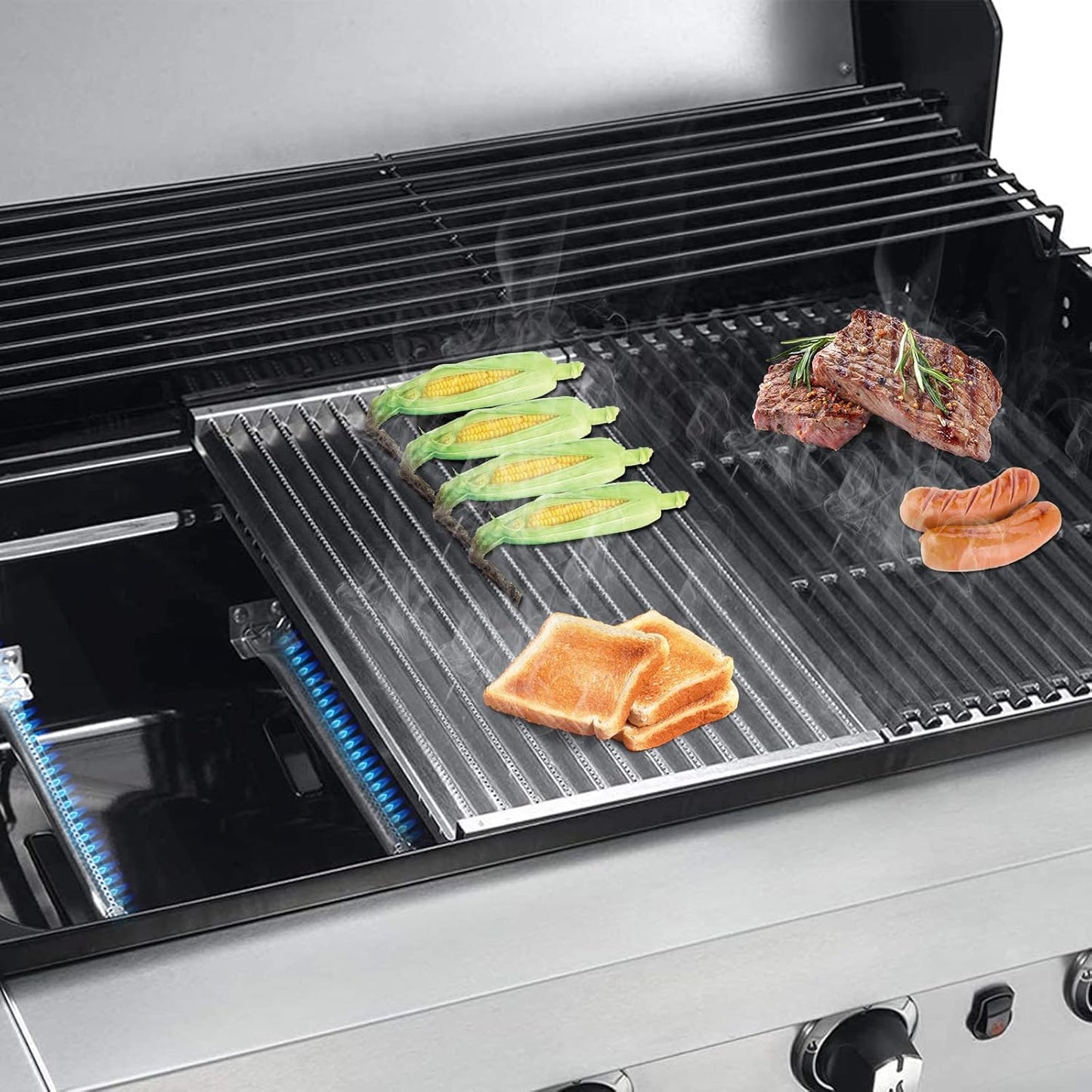 Cooking Grid Grates and Emitter Plates Replacement Parts for Charbroil 2015 and Newer Commercial, Signature, Professional Series TRU-Infrared Gas Grills,Char Broil 3297527R04,Cast Iron