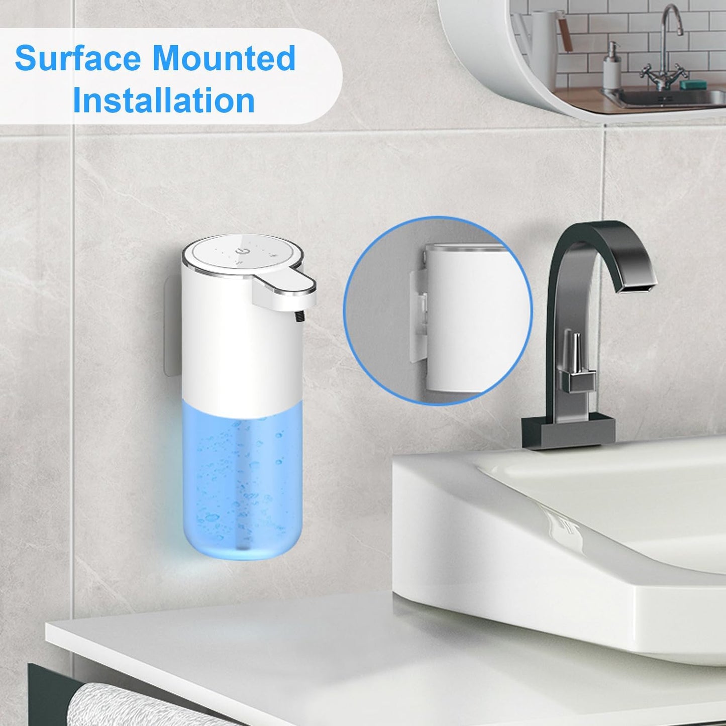 Automatic Liquid Soap Dispenser, Touchless Hand Soap Dispenser Rechargeable, Dish Liquid Soap Dispenser Electric for Bathroom Countertop, Kitchen and Commercial 12.85oz/380mL