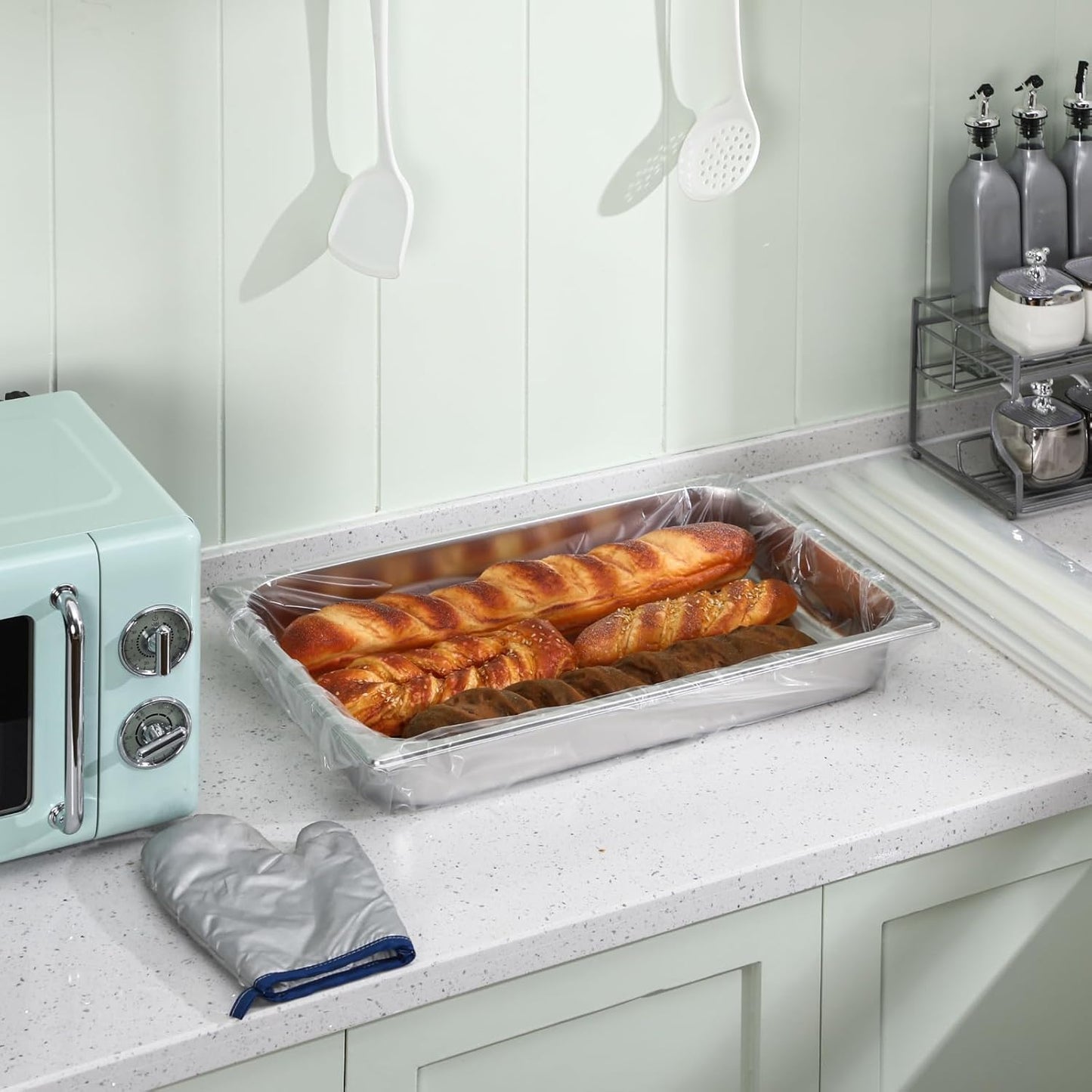 Aliceset 50 Pcs Electric Roaster Liners 34 Inch W x 18 Inch l Disposable Pan Liners Cooking Bags for 16, 18, 22 Quart Roasters Microwave Slow Cooker Steamer Oven