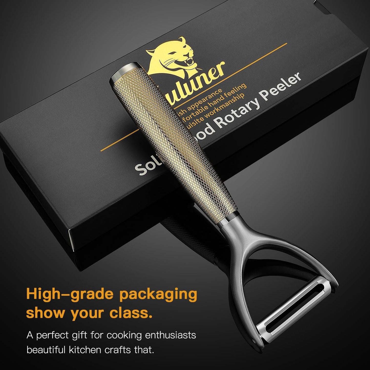 Luxury Y-Type Vegetable Peeler – 24K Gold Plated Handle, 304 Stainless Steel Ultra Sharp Blade, Ideal for Potatoes, Apples, and Other Fruits & Vegetables