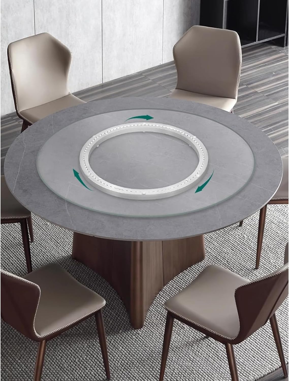 18 Inchs Heavy Duty Lazy Susan Bearing Aluminum Hardware Metal Rotating Turntable Bearings Swivel Plate Hardware for Dining-Table and Workbench Non-Slip