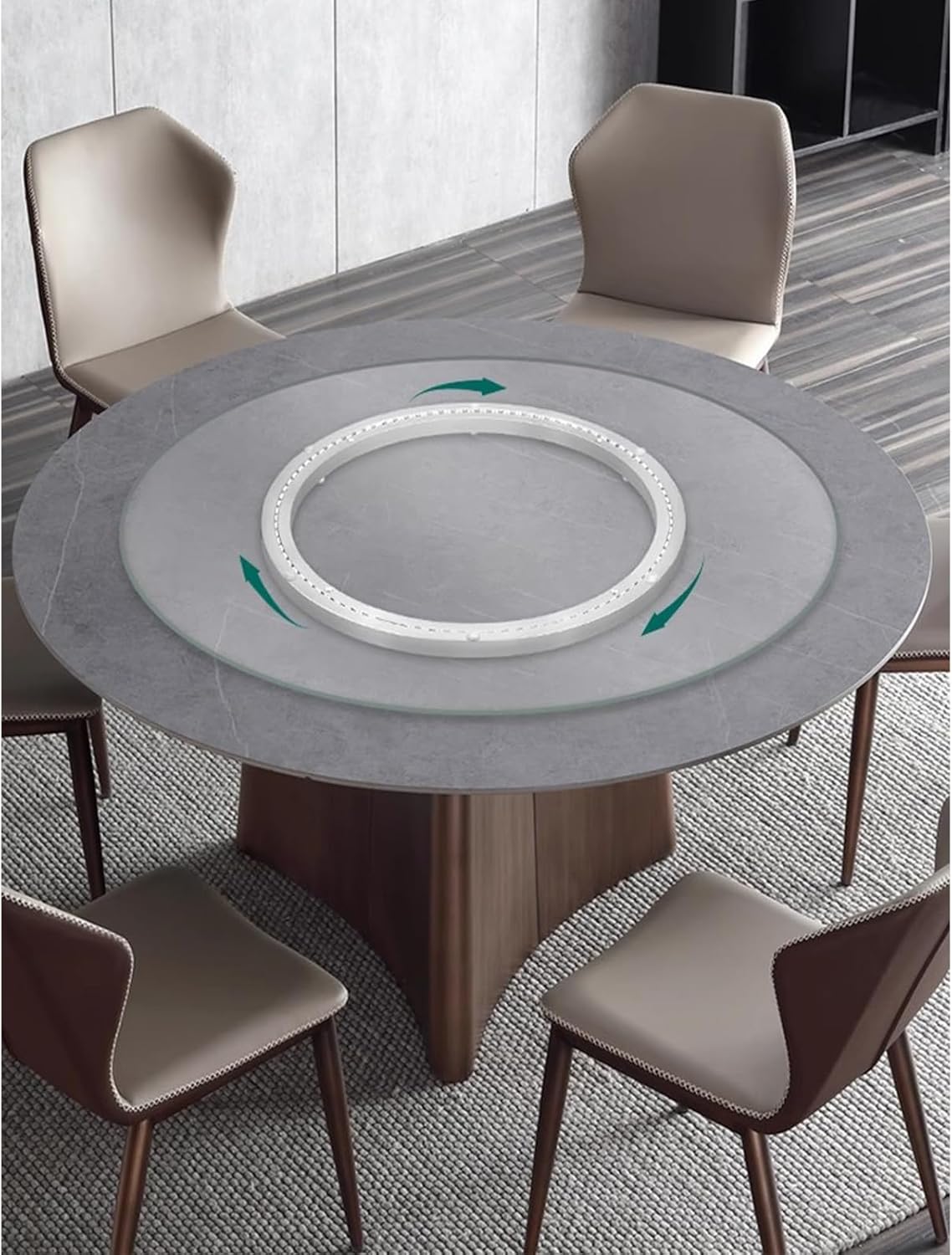 Heavy Duty Lazy Susan Hardware 20 Inchs Aluminum Bearing Metal Rotating Turntable Bearings Swivel Hardware for Dining-Table and Workbench Non-Slip