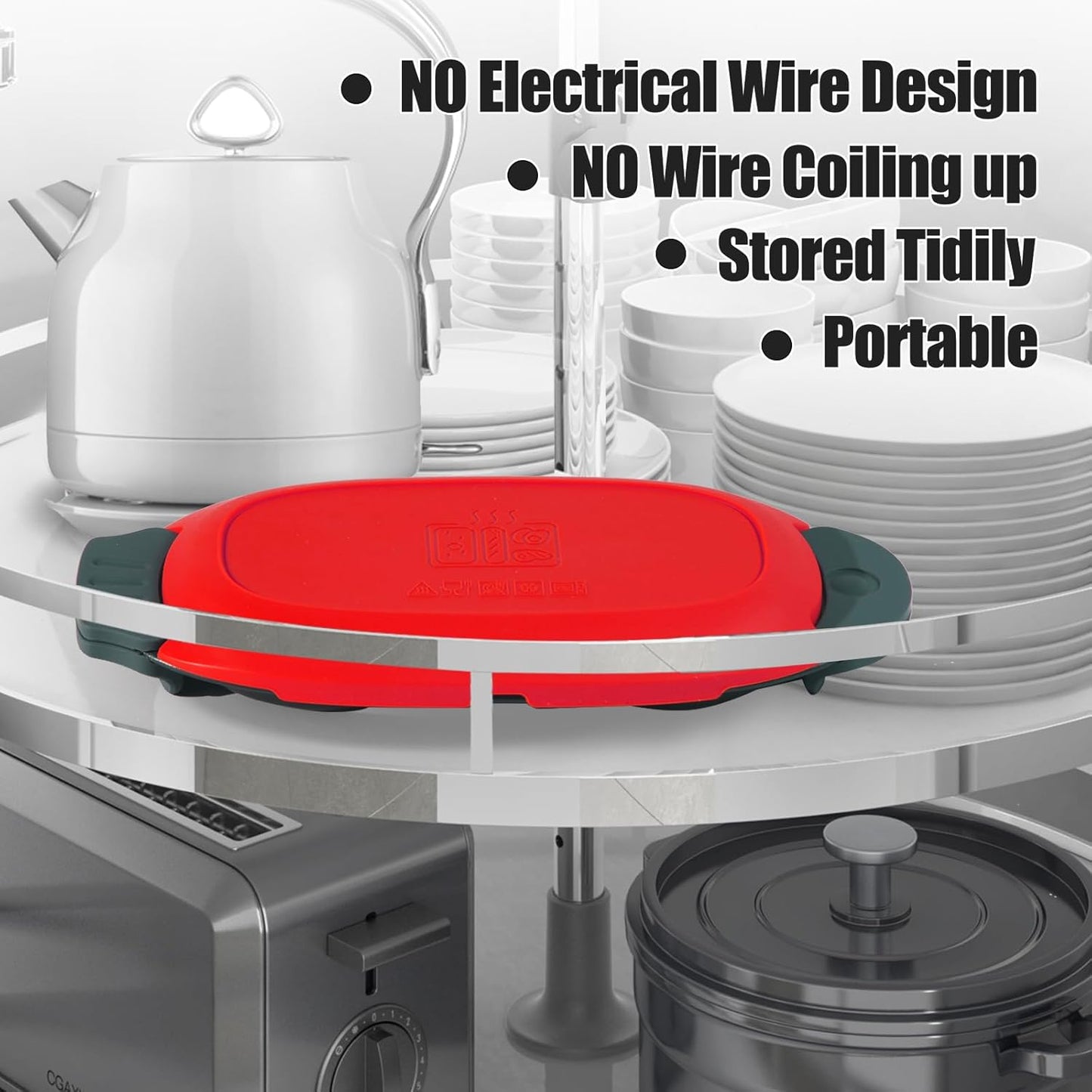 Quick-Heat Microwave Egg Cooker|Poacher|fryer,Multi-use microwave egg maker for Breakfast Sandwiches,Dishwasher-Safe,Save Time,Portable for Home,Travel,Gifts(red)