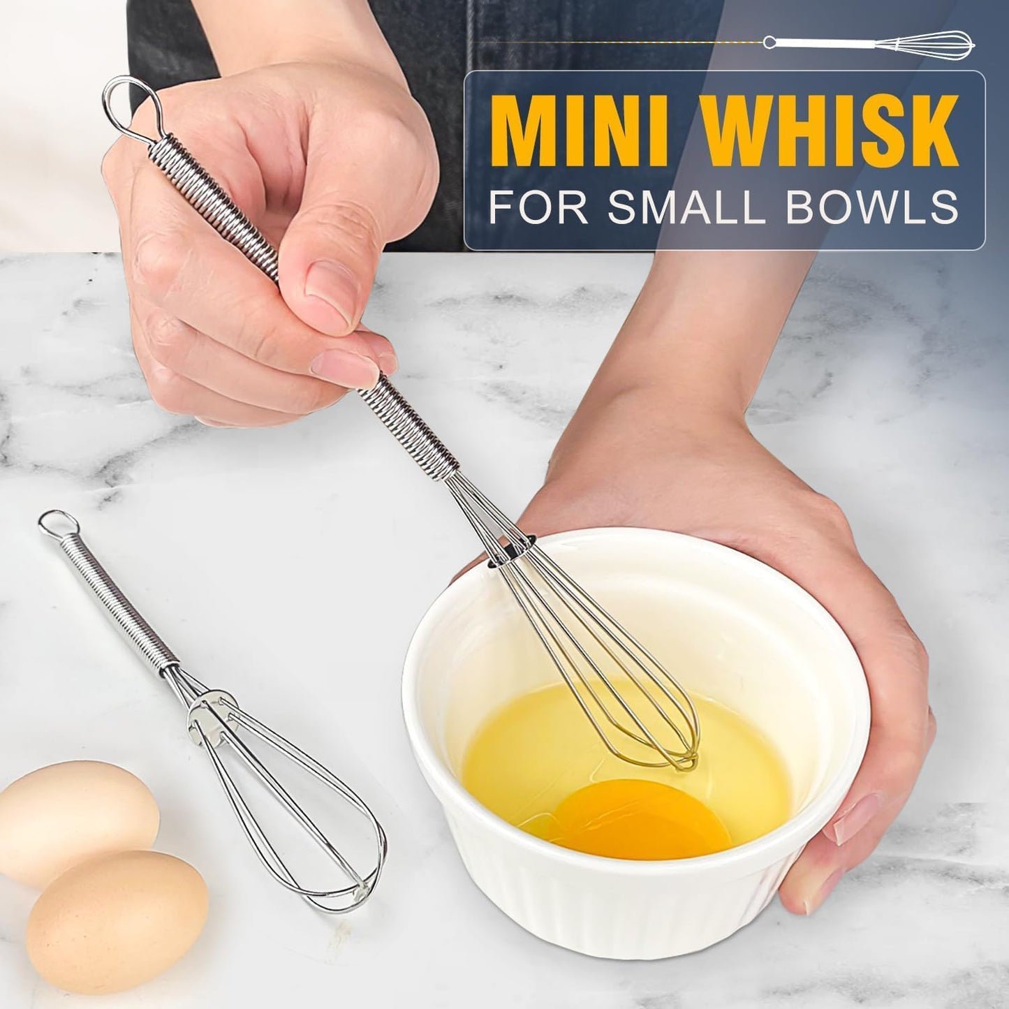 Whisk Eddeas Silicone Whisk Set of 6.Silicone whisks for cooking non Scratch.BPA Free and Dishwasher Whisk.7+9+11inch Colorful Wisk Great for cooking and Baking.(6pcs )