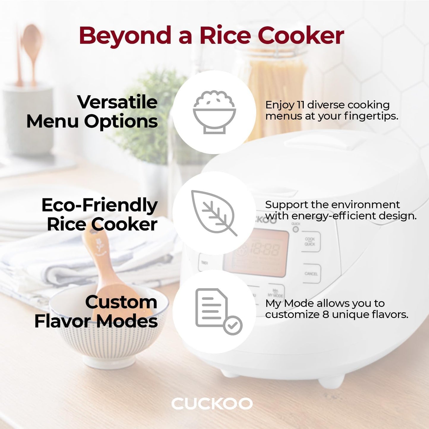 CUCKOO CR-0633F | 6-Cup (Uncooked) Micom Rice Cooker | 11 Menu Options: White Rice, Brown Rice & More, Nonstick Inner Pot, Made in Korea | White