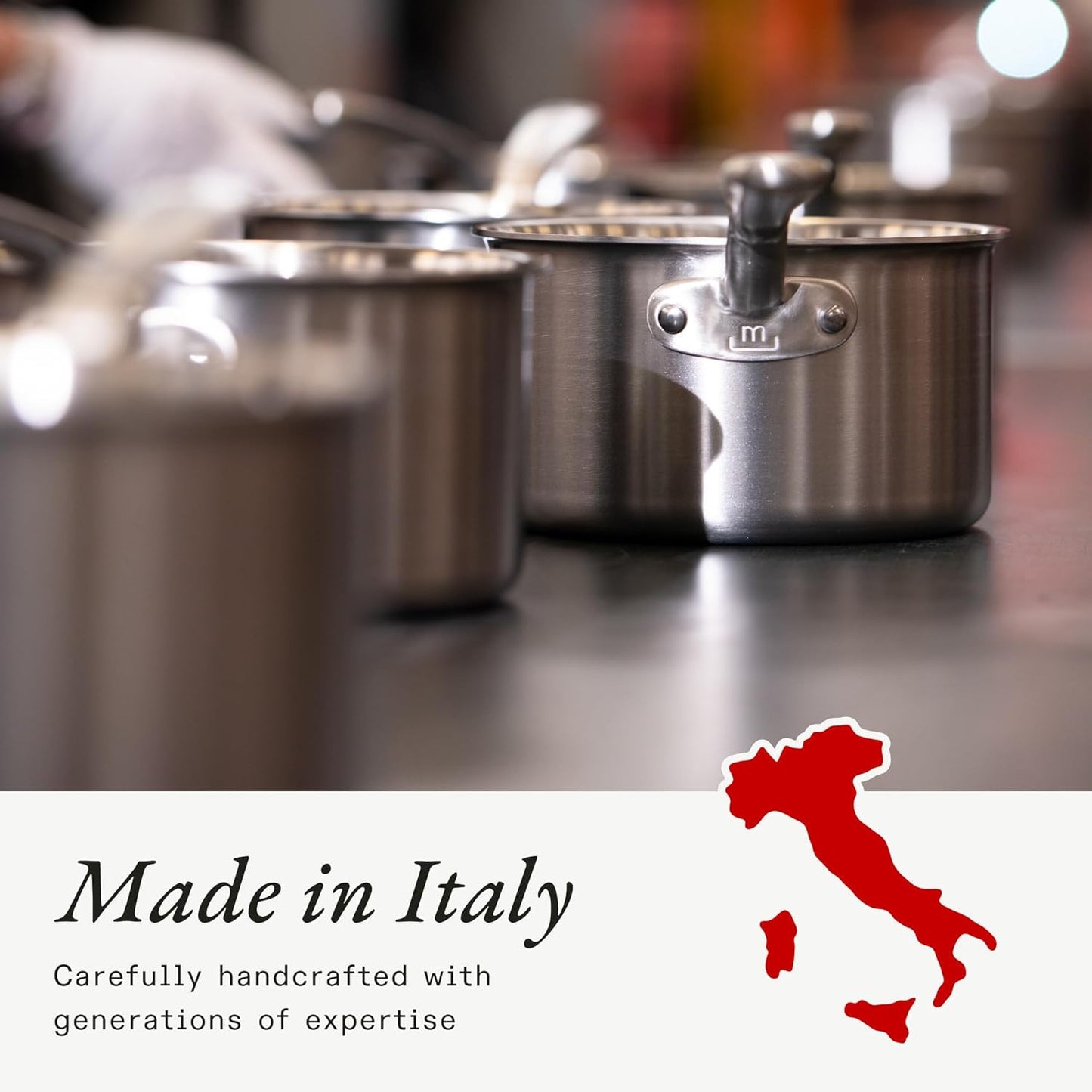Made In Cookware - 2 Quart Saucepan with Lid - Stainless Clad 5 Ply Construction - Induction Compatible - Professional Cookware - Made in Italy