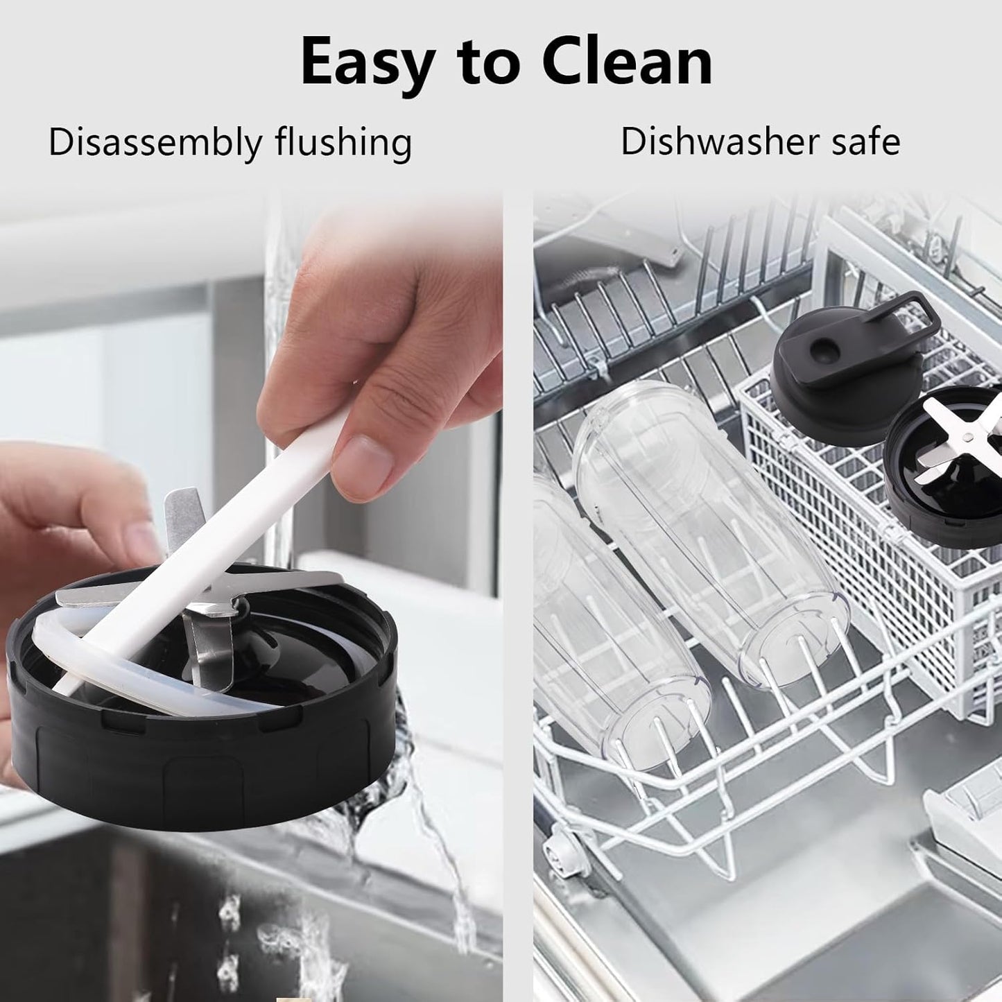 Liebe&Lecker Blender with 1200W-Peak-Watts, Powerful Smoothie Blender Smart Technology Blended Frozen Fruit for Smoothies, with Two 28-oz To-go Cups & Spout Lids