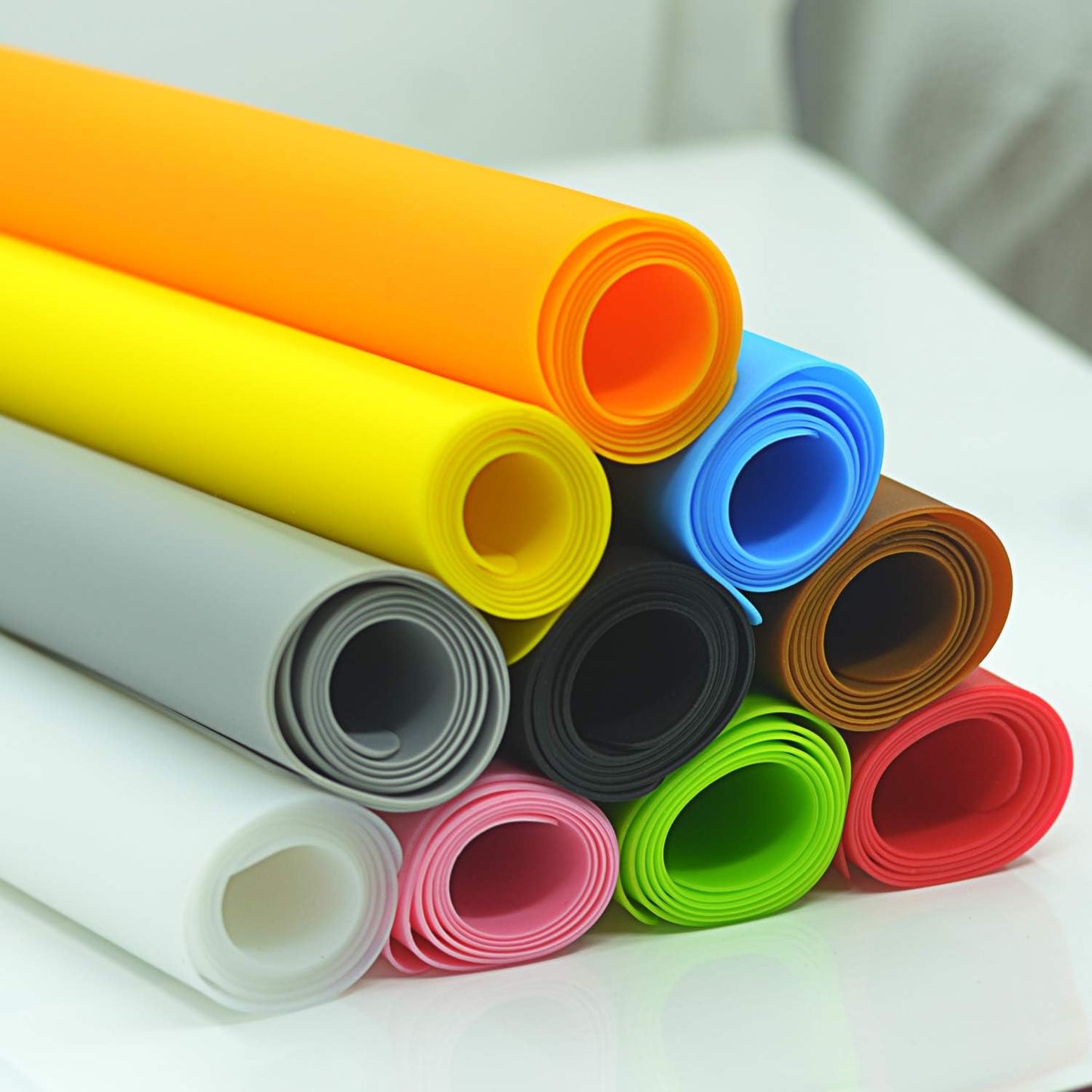 Silicone Placemats, Food-Grade Non-Slip Waterproof, Dining, Stain Resistant, Countertop Protector, Kitchen Counter Mat, Heat Resistant, Baking mat Dishwasher Safe (23.6"×15.7"-2pack, Green)