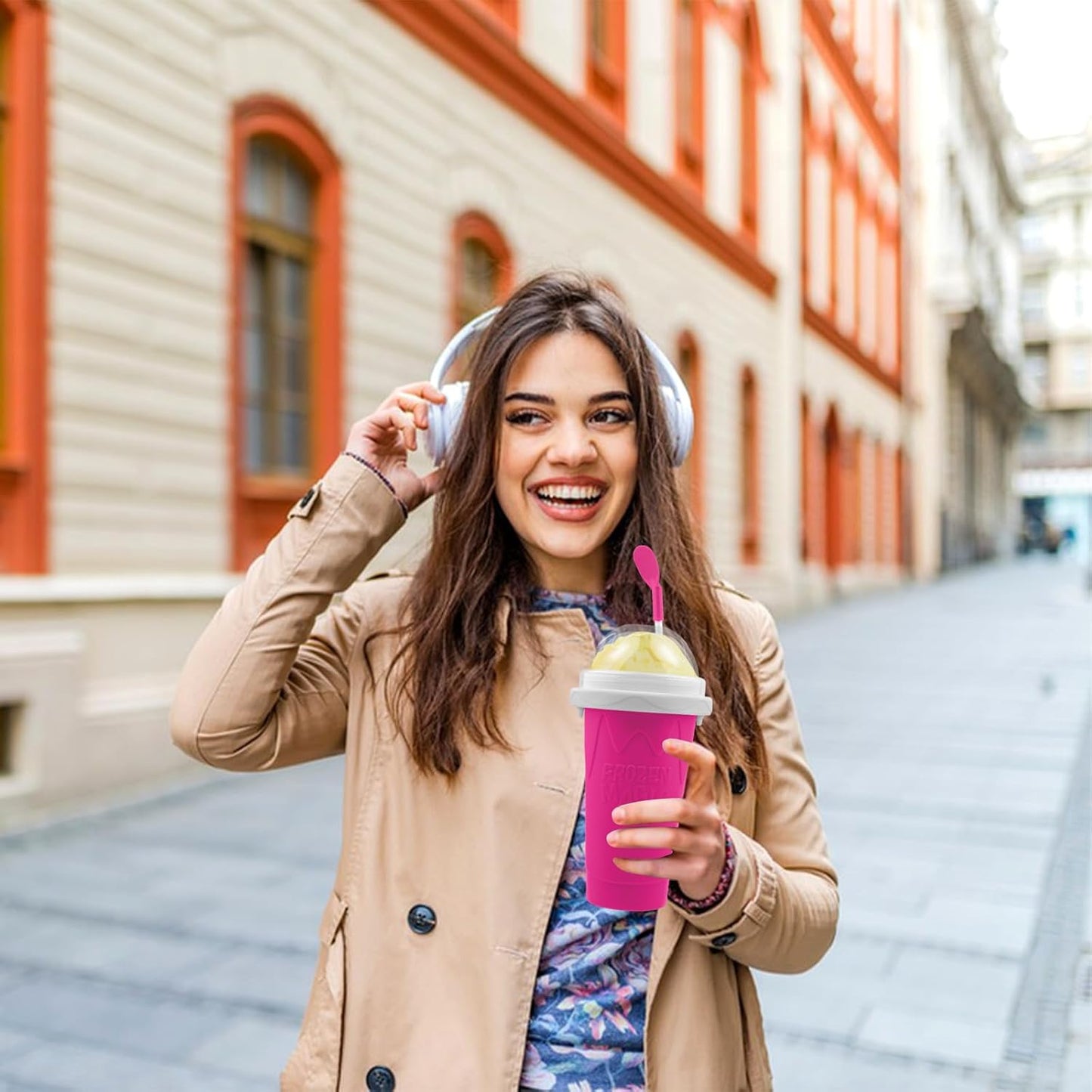 2PCS Slushie Maker Cup,DIY Magic Quick Frozen Smoothies Cups for Homemade Milk Shake Ice Cream Maker, Cooling Cups, Double Layer Squeeze Slushy Maker Cup,Birthday Funny Gifts for Friends &Family