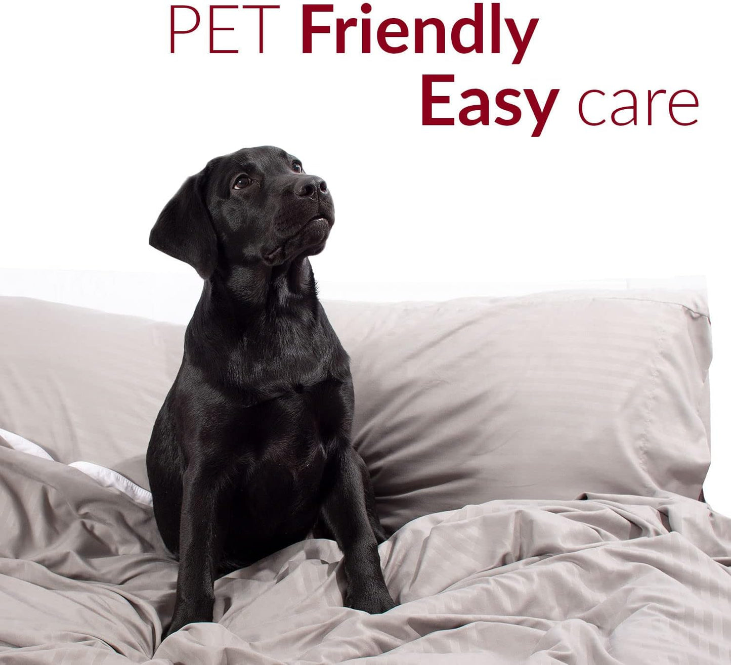 Mellanni Extra Deep King Sheets - 4 PC Iconic Collection Bedding - Hotel Luxury, Ultra Soft, Cooling Bed Sheets - Wrinkle, Fade, Stain Resistant (King, Pinstripe Gray)