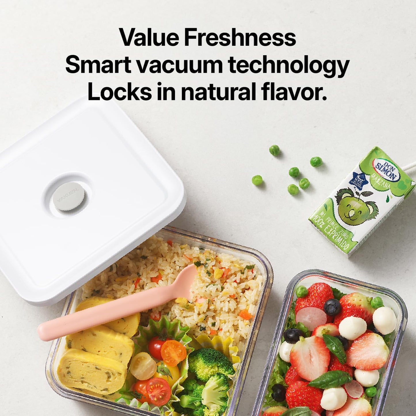 Premium Airtight Food Storage Container. Meal Prep 0.85qt 5pc/Set. 4pcs Container and Vacuum Sealer. Patented Double Silicone Lining, 100% Leak Proof, BPA-FREE