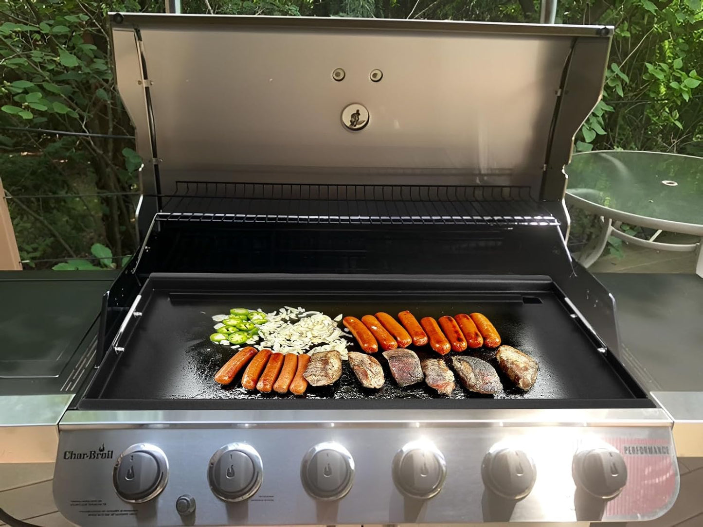 Full-Size Griddle Inserts for Charbroil Performance 6 Burner Grill, Flat Top Griddle for Charbroil Grill 463245917 463238218 463276517 466245917, 463347017, Replace for G470-0002-W1 G470-0003-W1