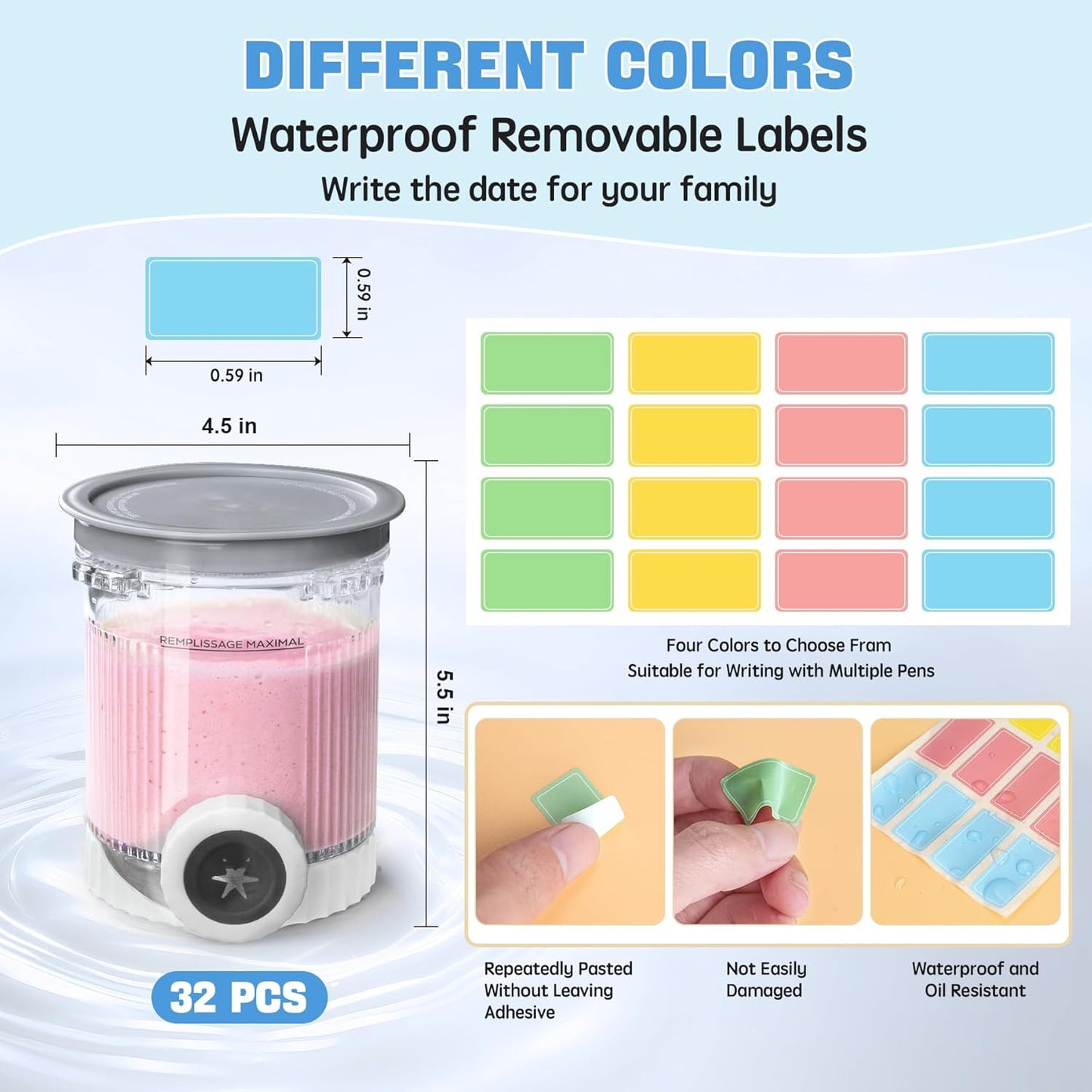 4 Pack Creami Swirl Pints & Lids for Ninja, Compatible with NC700 Series Ninja Swirl Ice Cream & Soft Serve Makers, with 4 Spoons & 64 Writable Labels, BPA-Free & Dishwasher Safe, Grey Lids