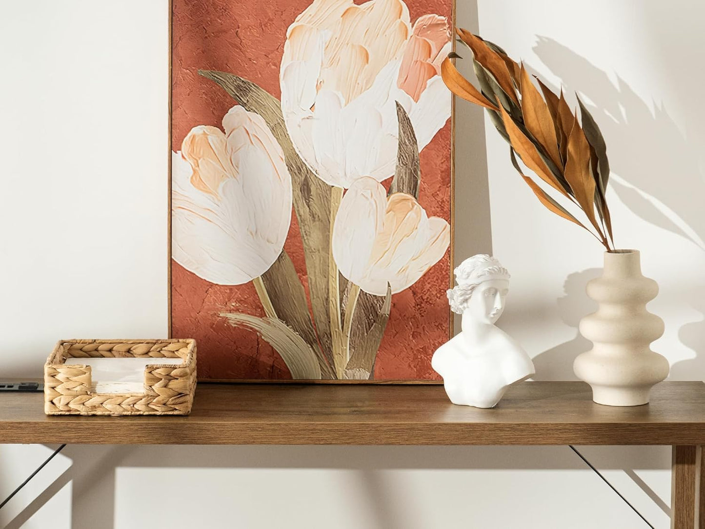 StorageWorks Water Hyacinth Guest Towel Holder for Bathroom, Wicker Napkins Baskets for Dinning Room, Rattan Napkin Holders for Tables, 7 ½"L x 7 ½"W x 2 ¾"H, 1 Pack