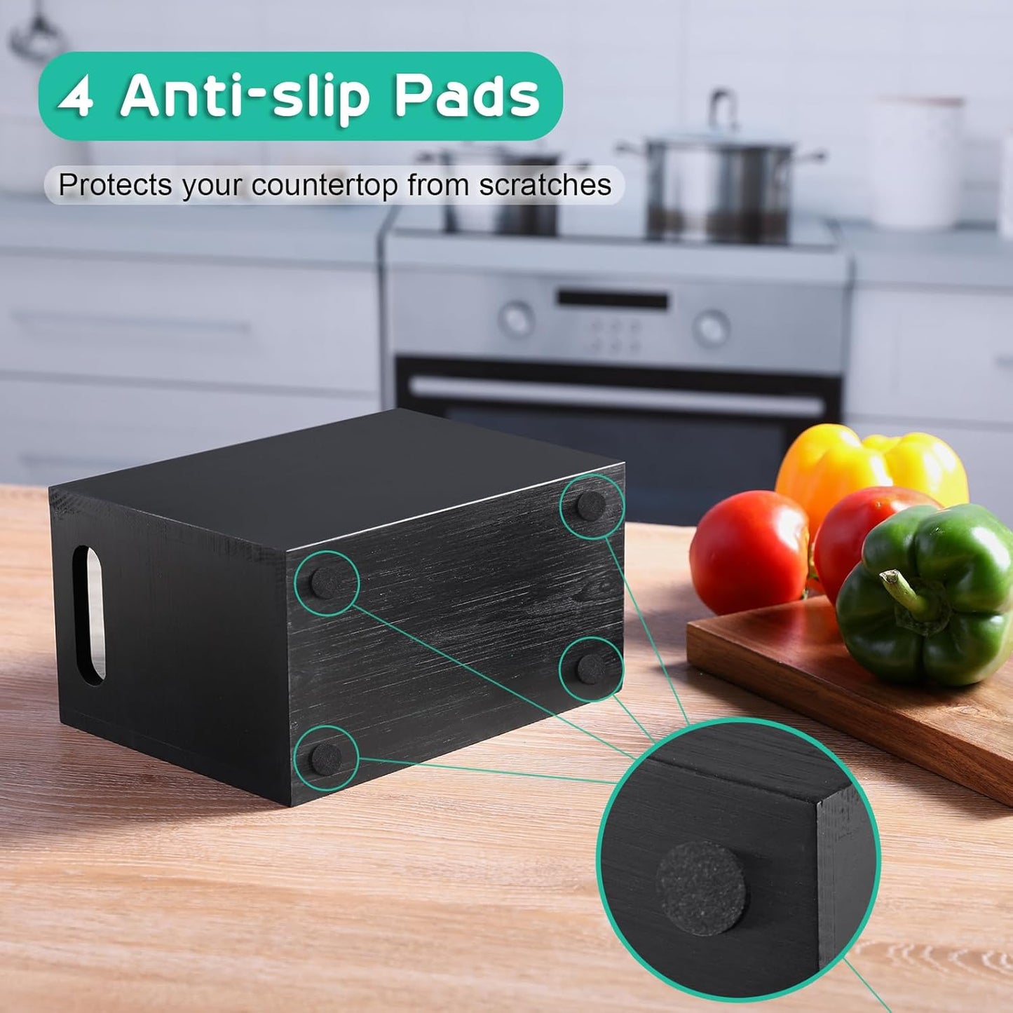 ALELION Black Utensil Holder for Kitchen Counter - 2 Compartment Large Utensil Caddy Organizer for Countertop - Kitchen Tool Holder for Spatula Ladles