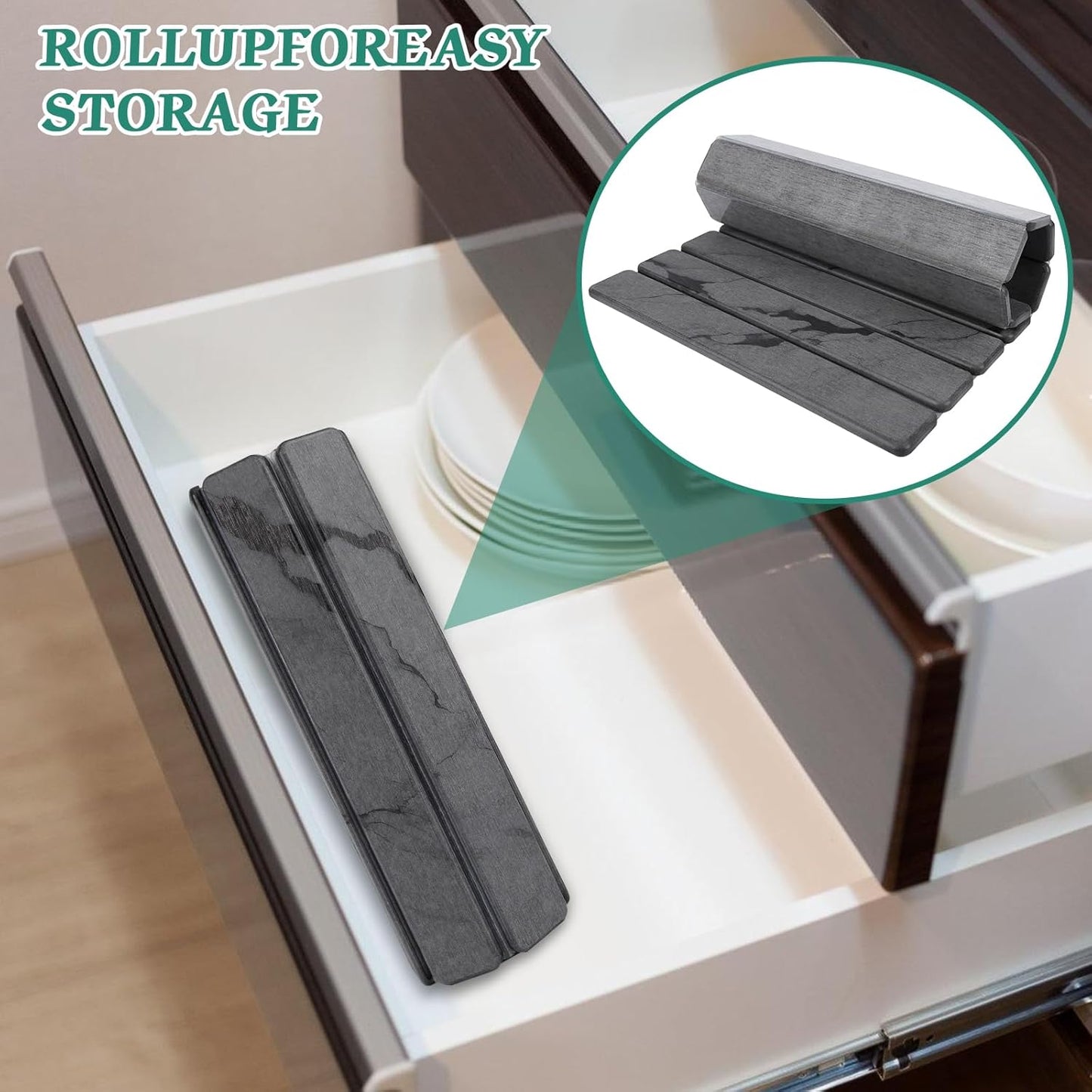 Stone Dish Drying Mat for Kitchen Counter, 24''×15'' Dark Grey Marble Dishes Drying Matt Kitchen Counter, Absorbent Diatomaceous Earth Bath Quick Dry Mats for Tableware, Bottles and Cup