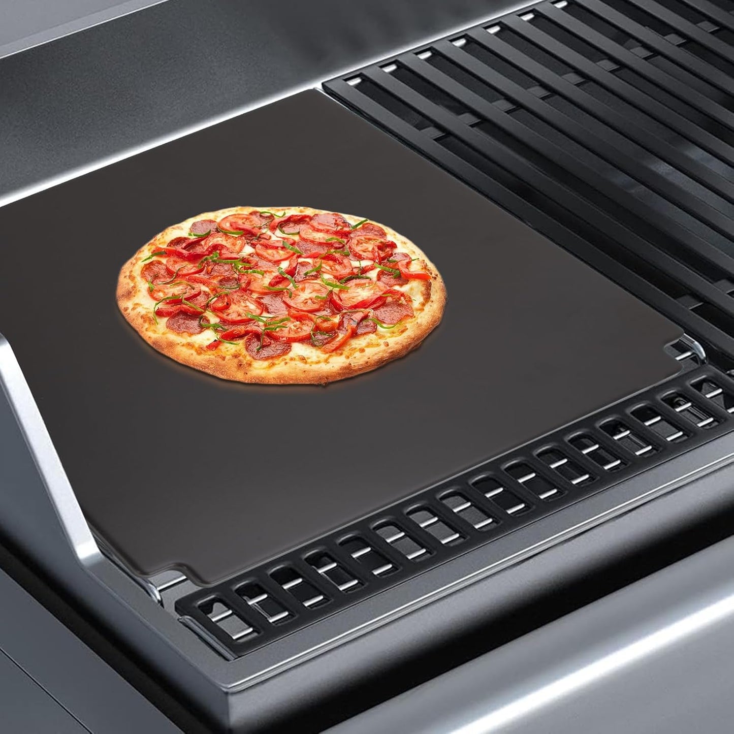 SafBbcue 7671 Crafted Glazed Baking Stone Pizza Stone for Weber Genesis E/S 335 435 E-325S EPX-335 EX-325s S-325S SA-E-325S 330 SE-E-325S SE-SX-335 SMART GRILL SP-E-325S SPX-435 SX-335