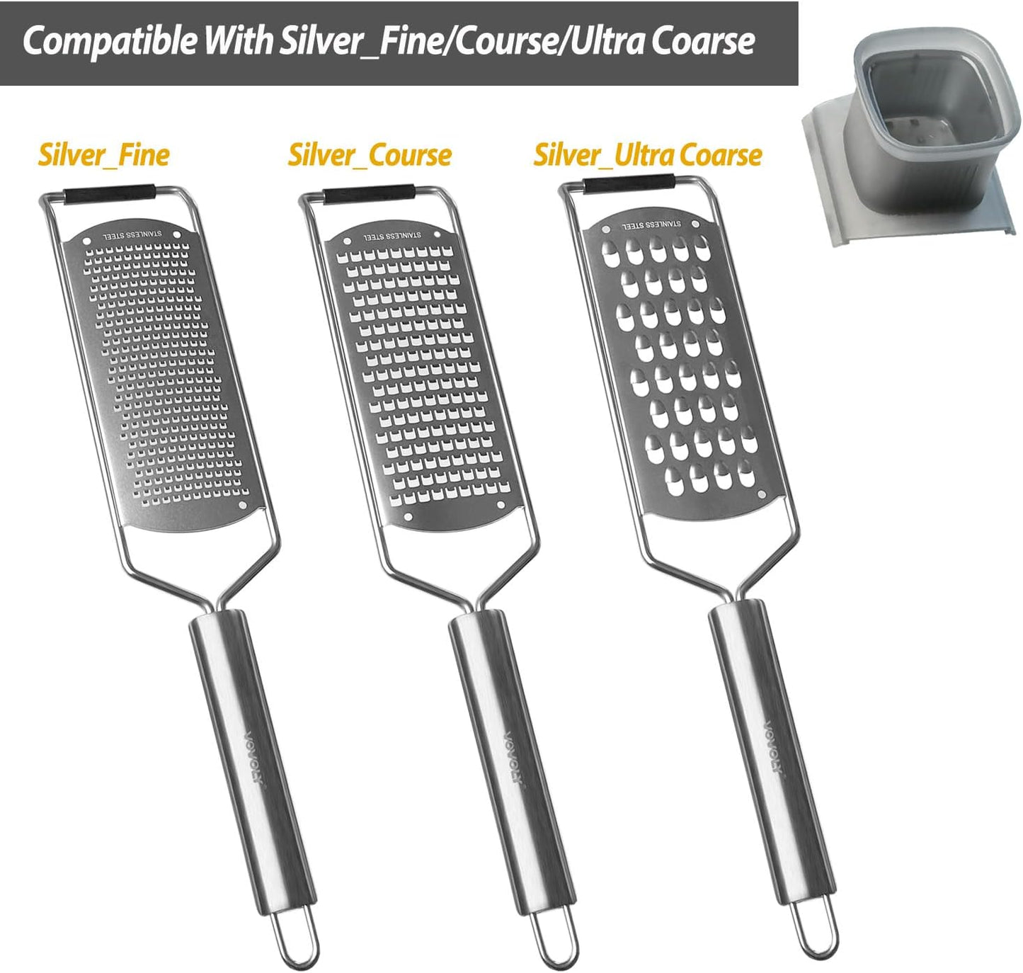 VOVOLY Professional Zester Grater Slider attachment