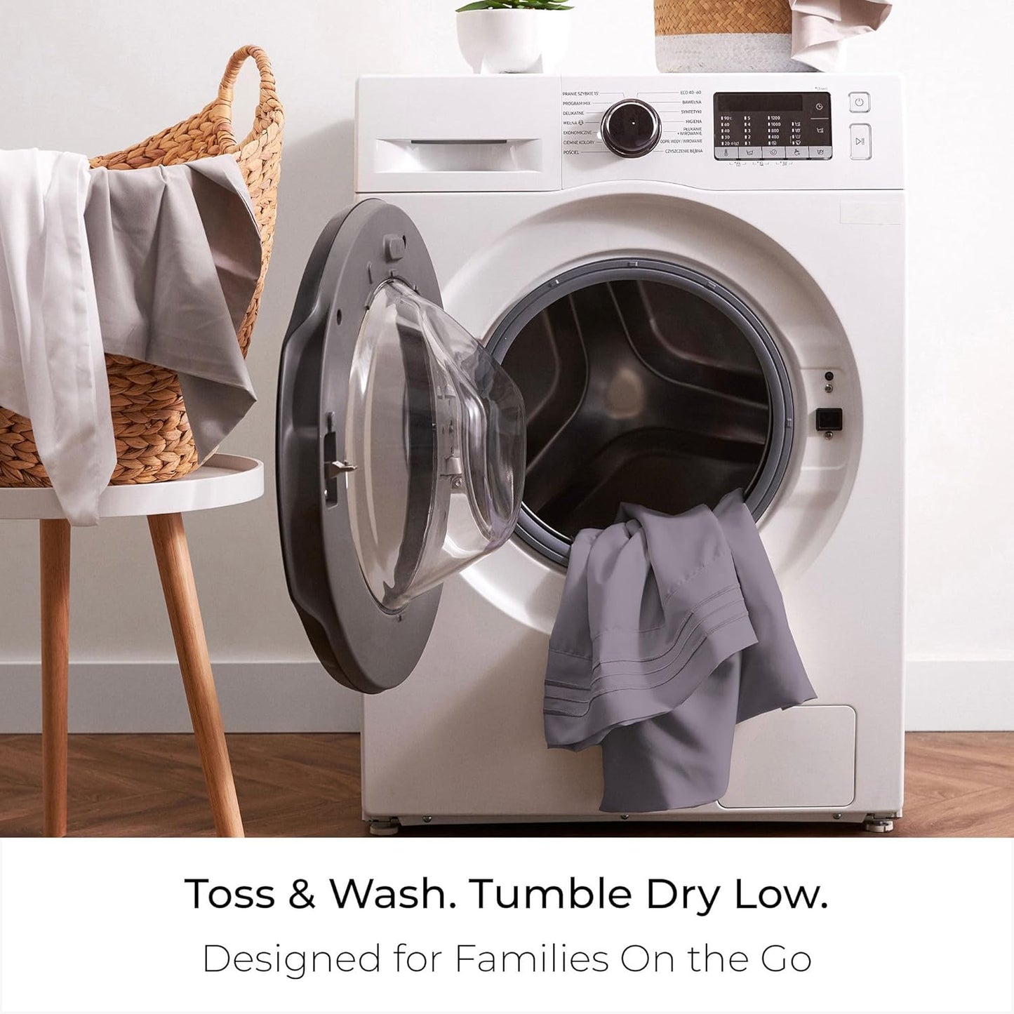 Mellanni King Sheets Set - 4 PC Iconic Collection Bedding - Hotel Luxury, Extra Soft, Cooling Bed Sheets - Wrinkle, Fade, Stain Resistant (King, Hazy Lilac)