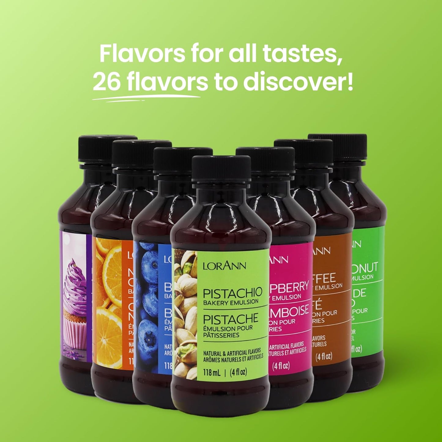 Lorann Oils Pistachio Bakery Emulsion: Genuine Pistachio Aroma, Perfect for Boosting Nutty Notes in Baked Goods, Gluten-Free, Keto-Friendly, Pistachio Extract Substitute Essential for Your Kitchen