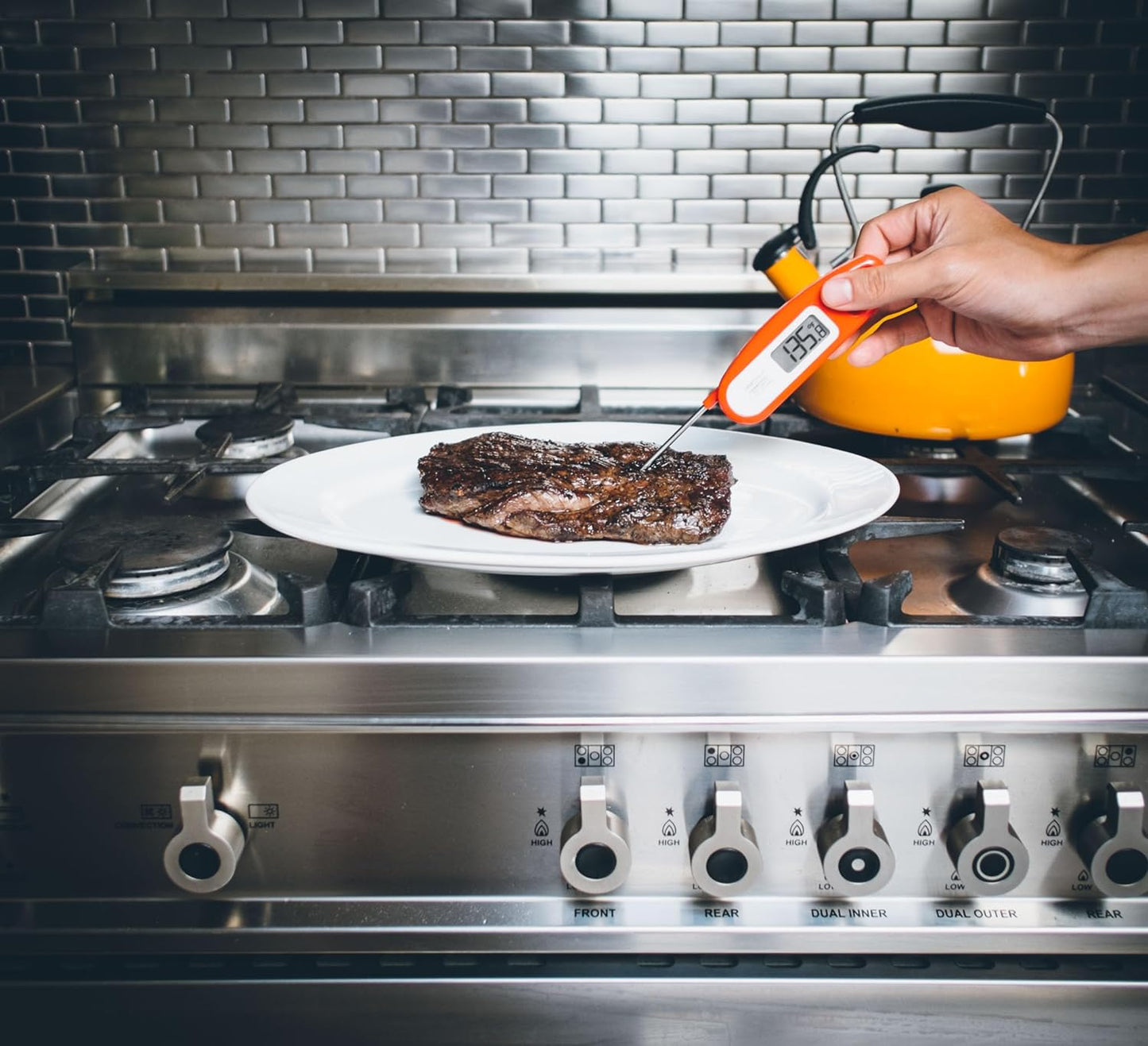 Lavatools Javelin® Ultra-Fast 3-Second Digital Instant Read Meat Thermometer for Grill and Cooking, 2.75" Probe, Compact Foldable Design, Large Display, IP65 Water Resistant, NSF Certified – Sesame