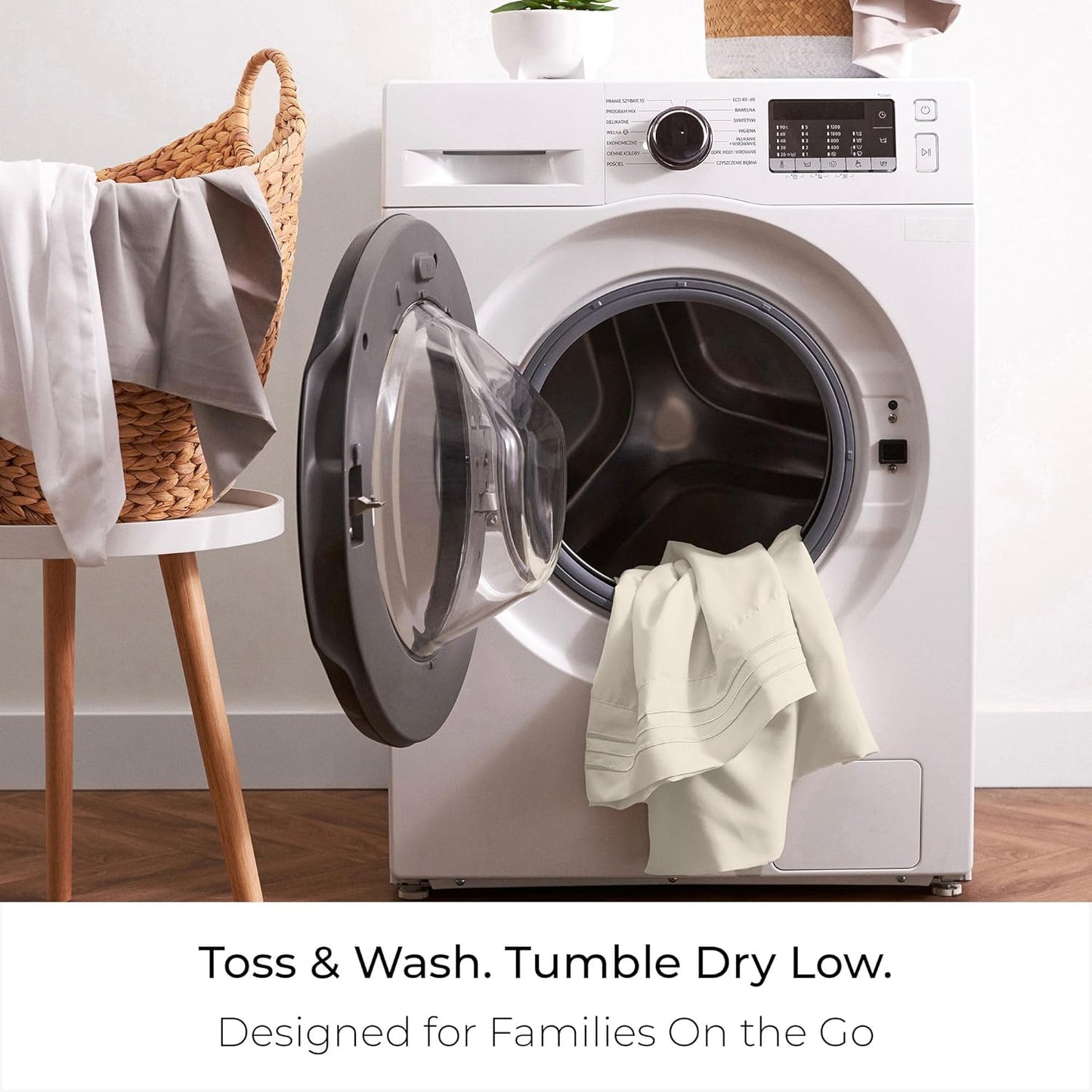 Mellanni California King Sheets Set - 4 PC Iconic Collection Bedding - Hotel Luxury, Extra Soft, Cooling Bed Sheets - Wrinkle, Fade, Stain Resistant (Cal King, Golden Ivory)