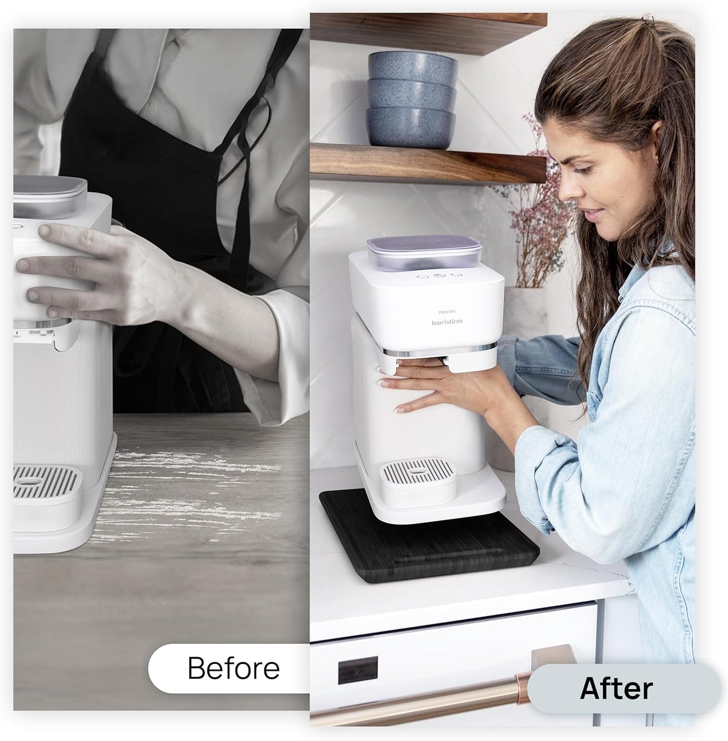 Ibyx Elegant Sliding Tray for Your Coffee Maker & Heavy Kitchen Appliances - Sturdy, Slides Easily from Under The Cabinet (Black, 13βW x 10.5βD)