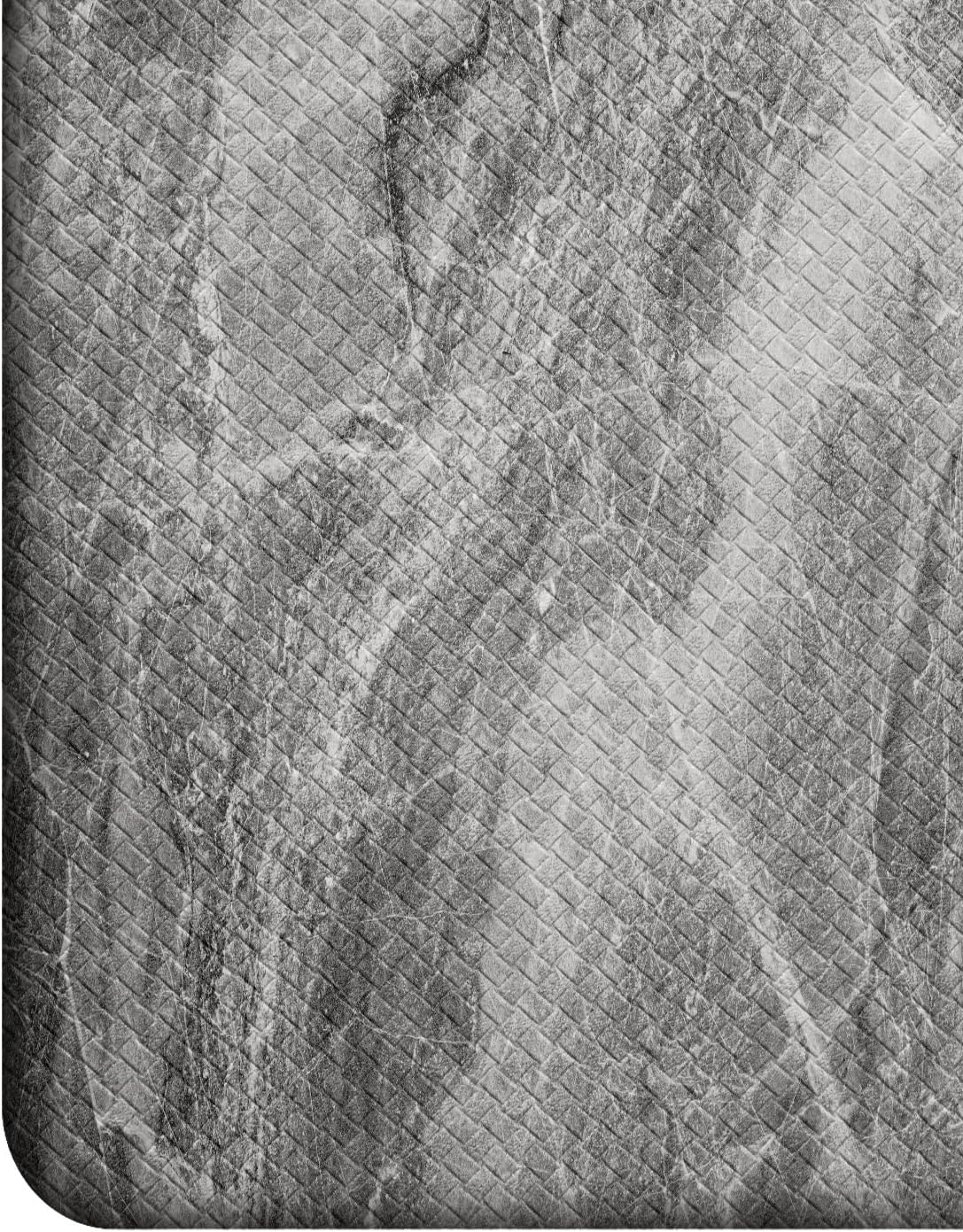 DEXI Kitchen Floor Mats Cushioned Anti Fatigue, 23x86 Large Long Standing Comfort Runner Rug Waterproof, Marble Memory Foam Padded for Front Sink Laundry, Dark Grey