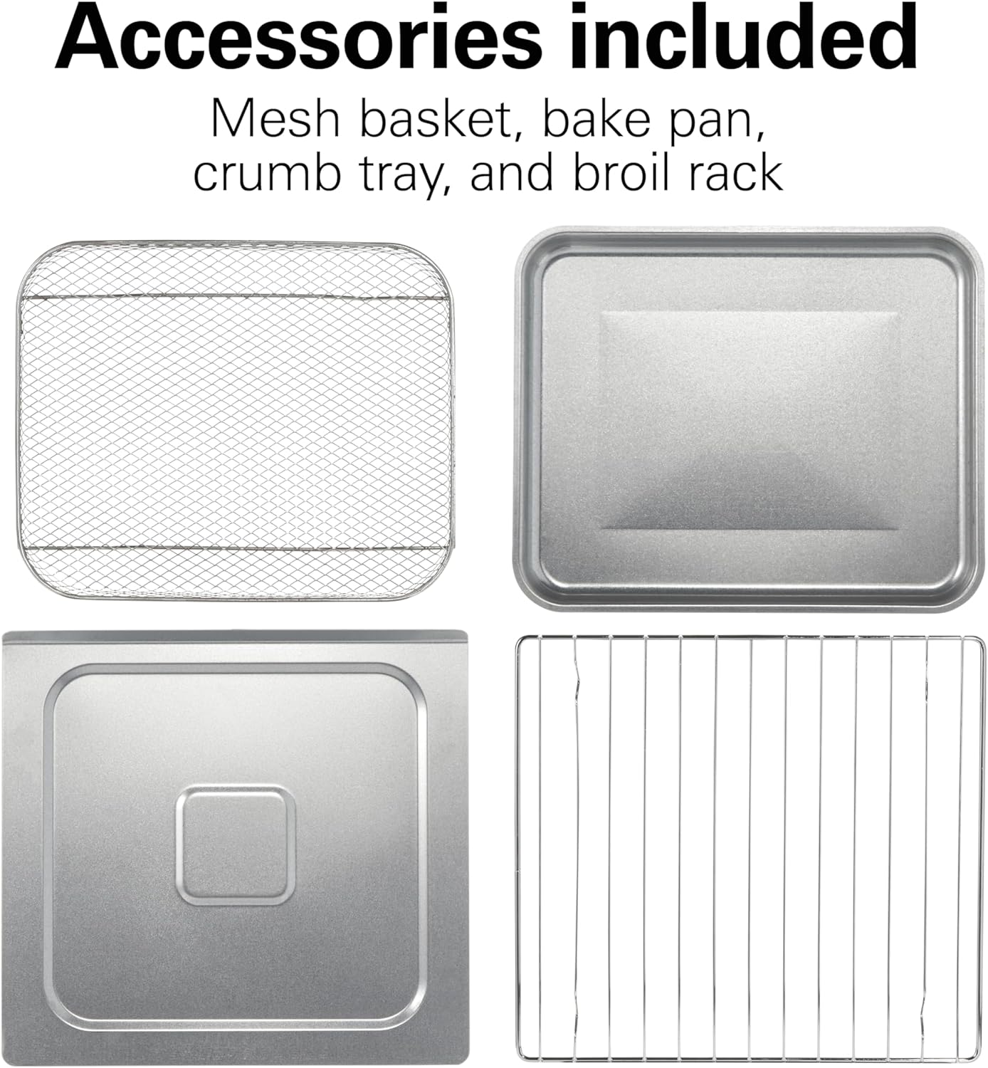 Hamilton Beach Digital Air Fryer Toaster Oven Combo, 10 Ways to Cook, 4 Preset Functions, Stay On & 1800 Watts, LED Capacitive-Touch Controls, 2 Rack Positions, Fits 12” Pizza, Black & Stainless Steel