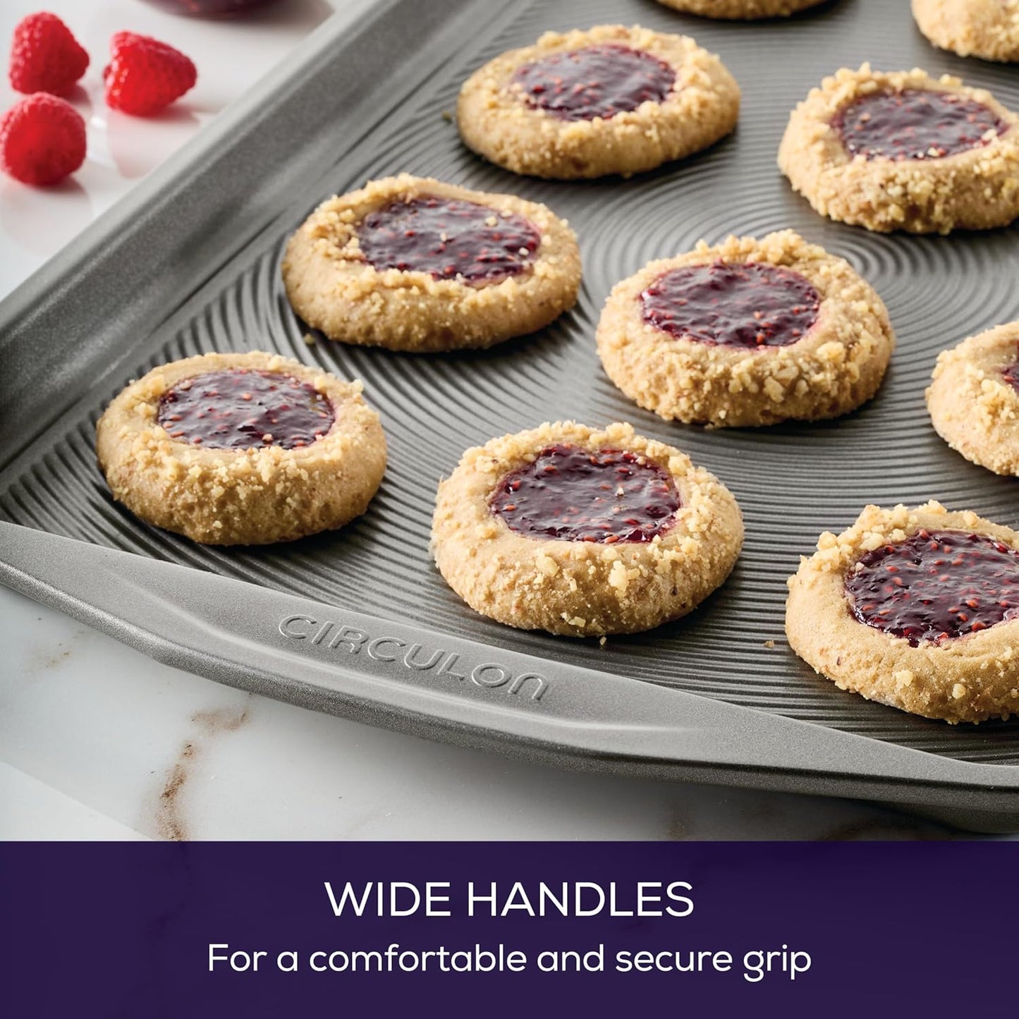 Circulon Nonstick Bakeware, Nonstick Cookie Sheet / Baking Sheet - 11 Inch x 17 Inch, Dark Gray