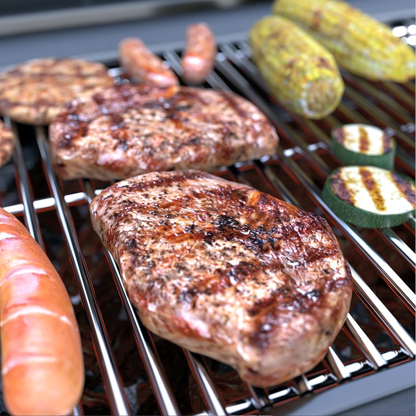 17.5" Stainless Steel 7639 Cooking Grates for Weber Spirit 300 Series, Spirit 700, Genesis Silver B/C, Genesis Gold B/C, Genesis Platinum B/C, Genesis 1000-3500, 7638