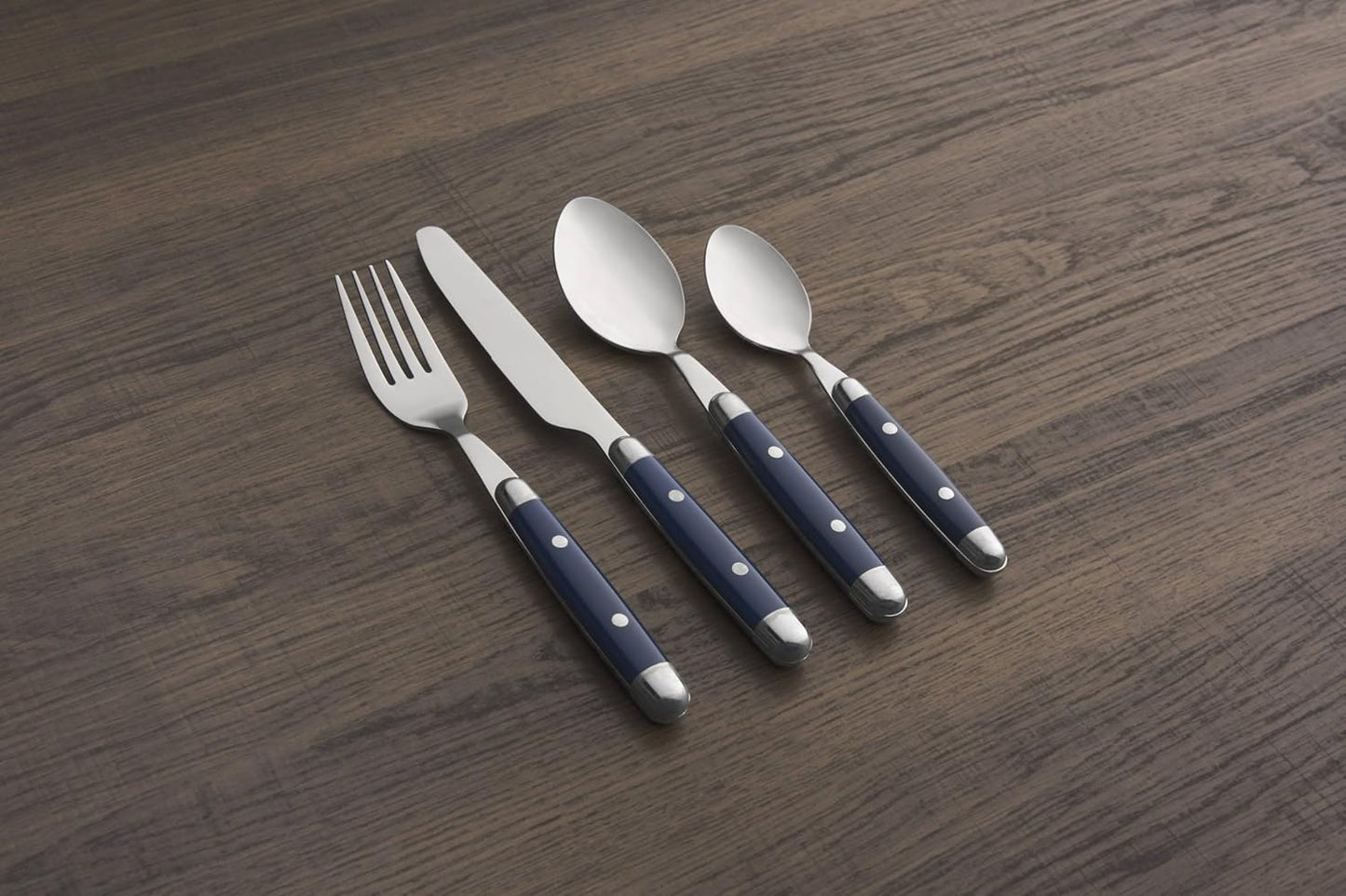 Cambridge Silversmiths, Blue, Jubilee Flatware, Service for 4, 16 Piece Set, Dorm Room Essentials, First Apartment